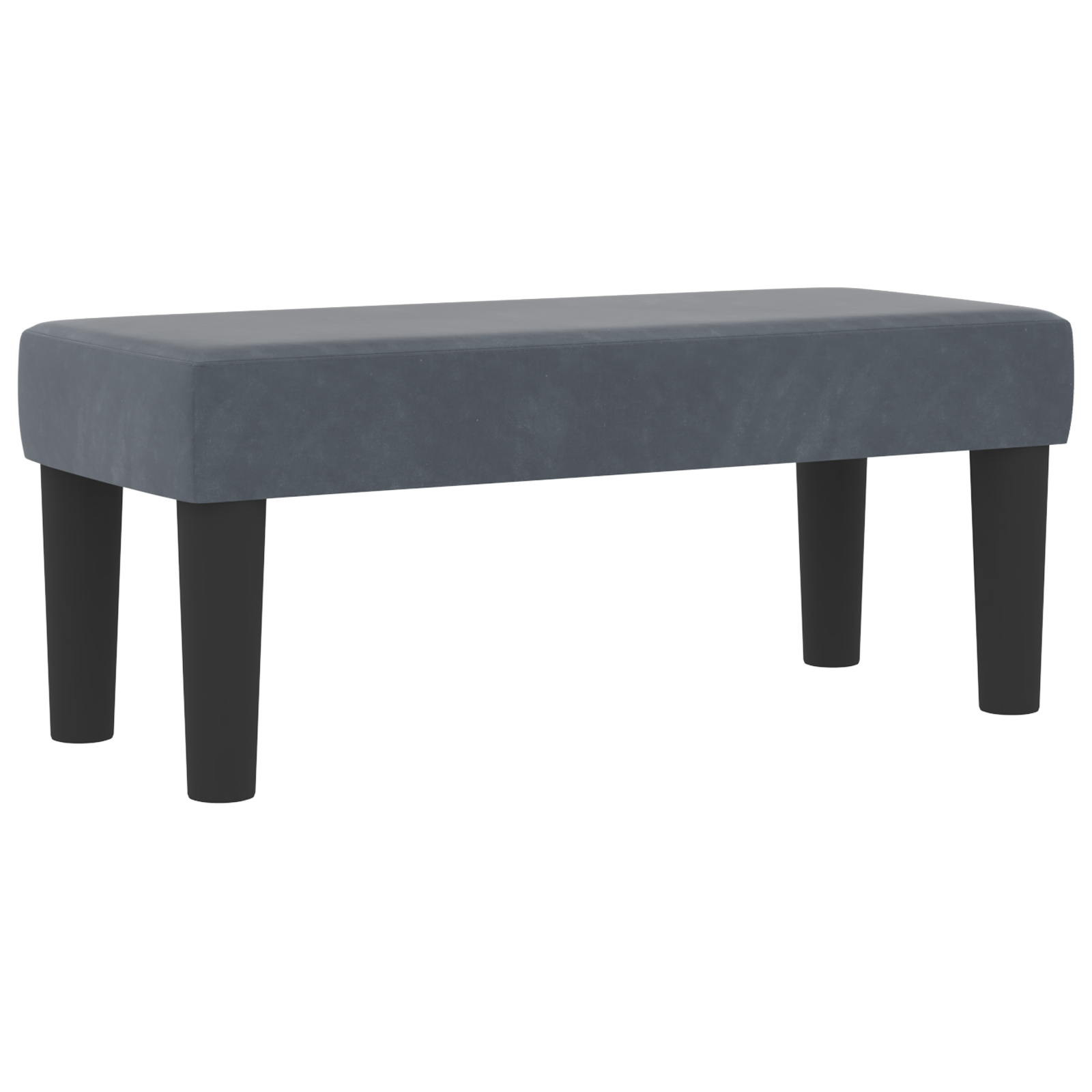 pavasarinė lova su čiužiniu ir suolu tamsiai pilka 90x200 cm aksome - Image 6