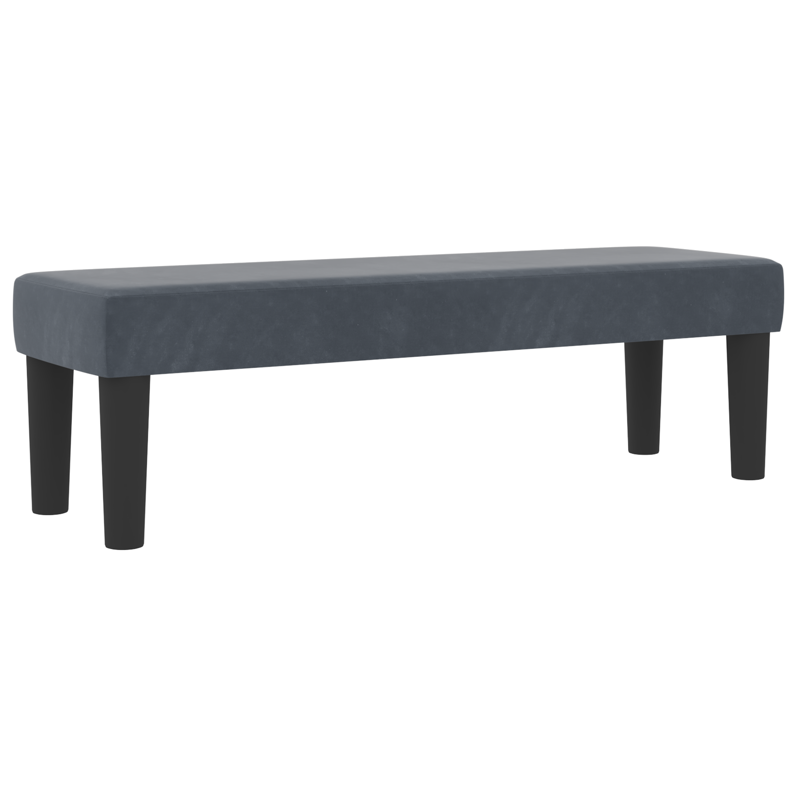 Bokštinė lova su čiužiniu ir suolu Tamsiai pilka 200x200 cm Aksomas - Image 6