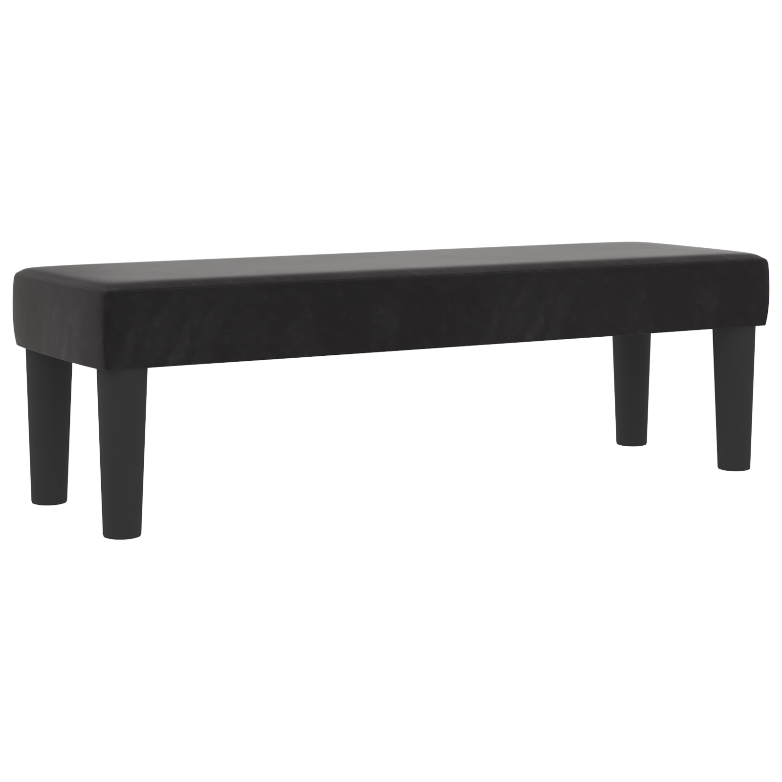 dėžės čiužinys su čiužiniu ir suoleliu juodas 200x200 cm aksomas - Image 6