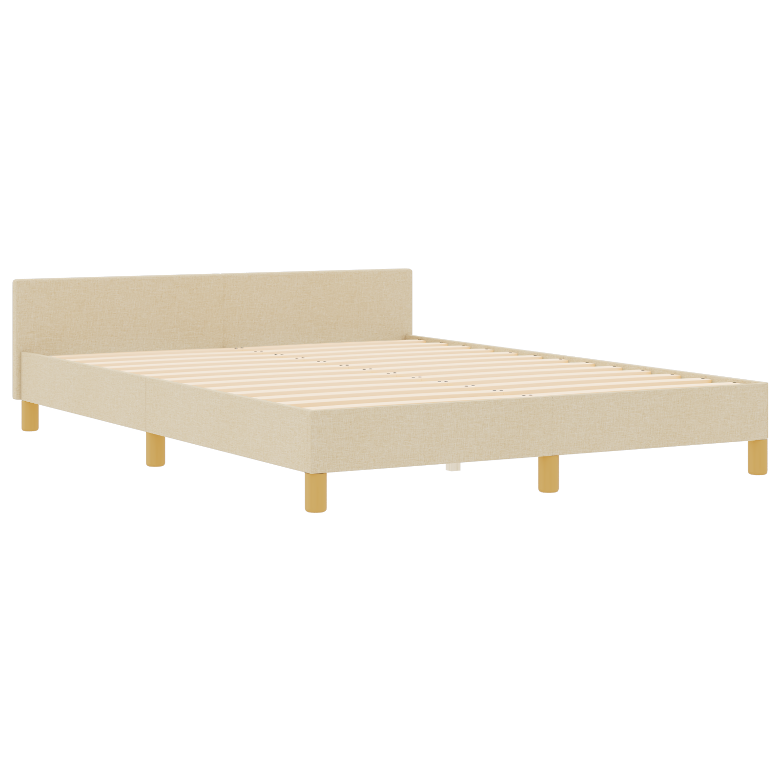 Thumbnail - vidaXL Bettgestell Creme 140x190 cm Stoff