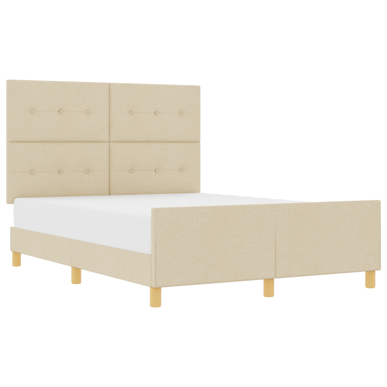 Thumbnail - vidaXL Bettgestell Creme 140x190 cm Stoff