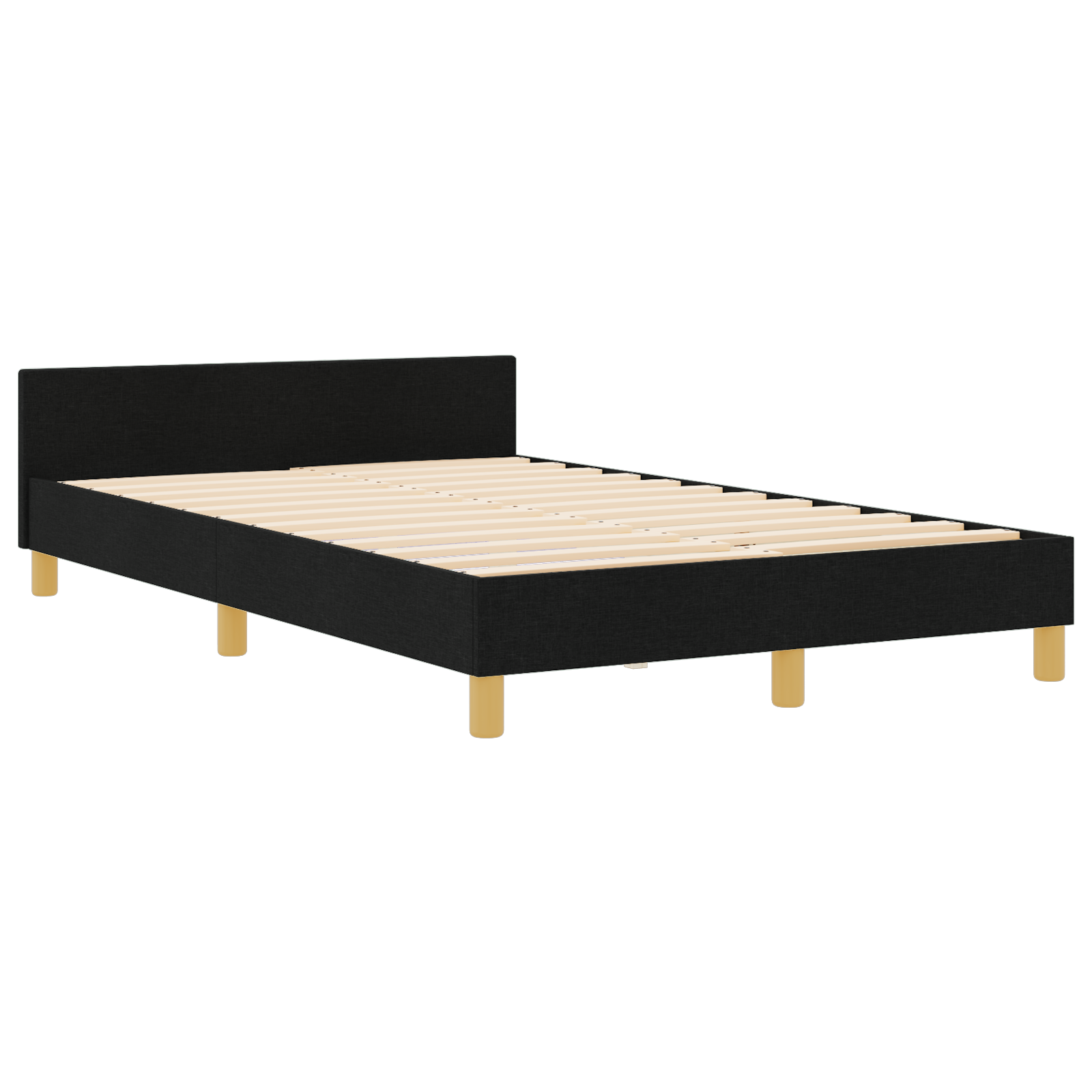 Thumbnail - vidaXL Bettgestell Schwarz Stoff 120x200 cm