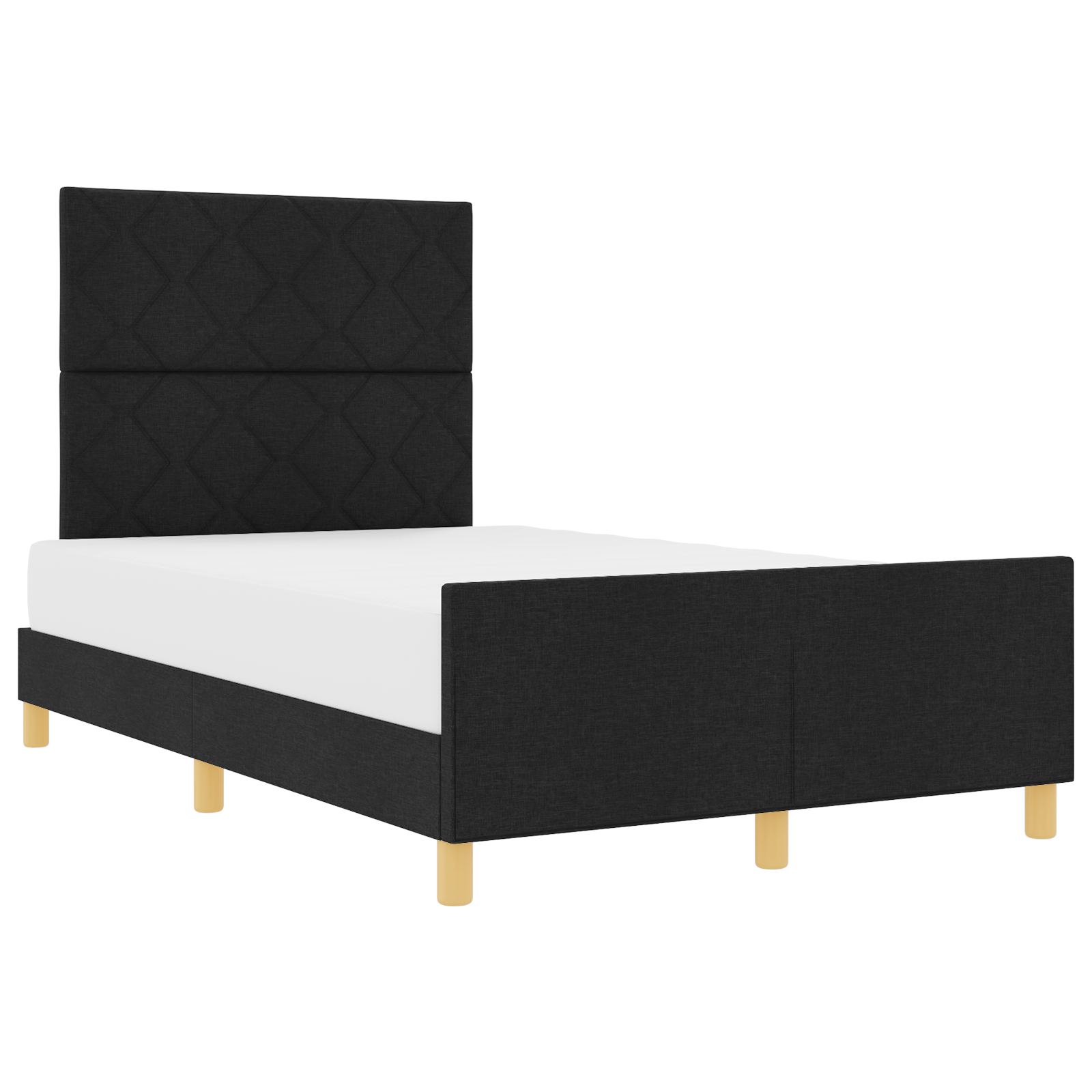 Thumbnail - vidaXL Bettgestell Schwarz Stoff 120x200 cm