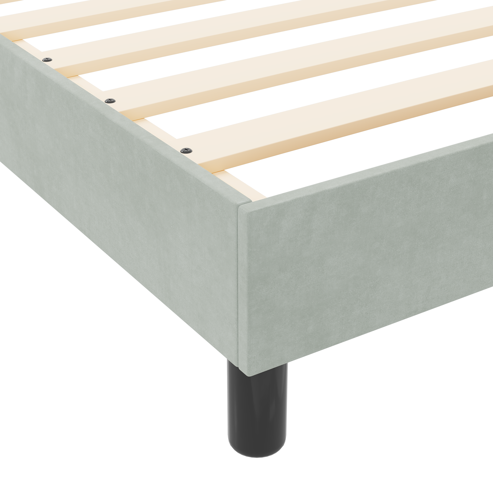 Light Grey Velvet Bed Frame 80x200 cm - Image 11