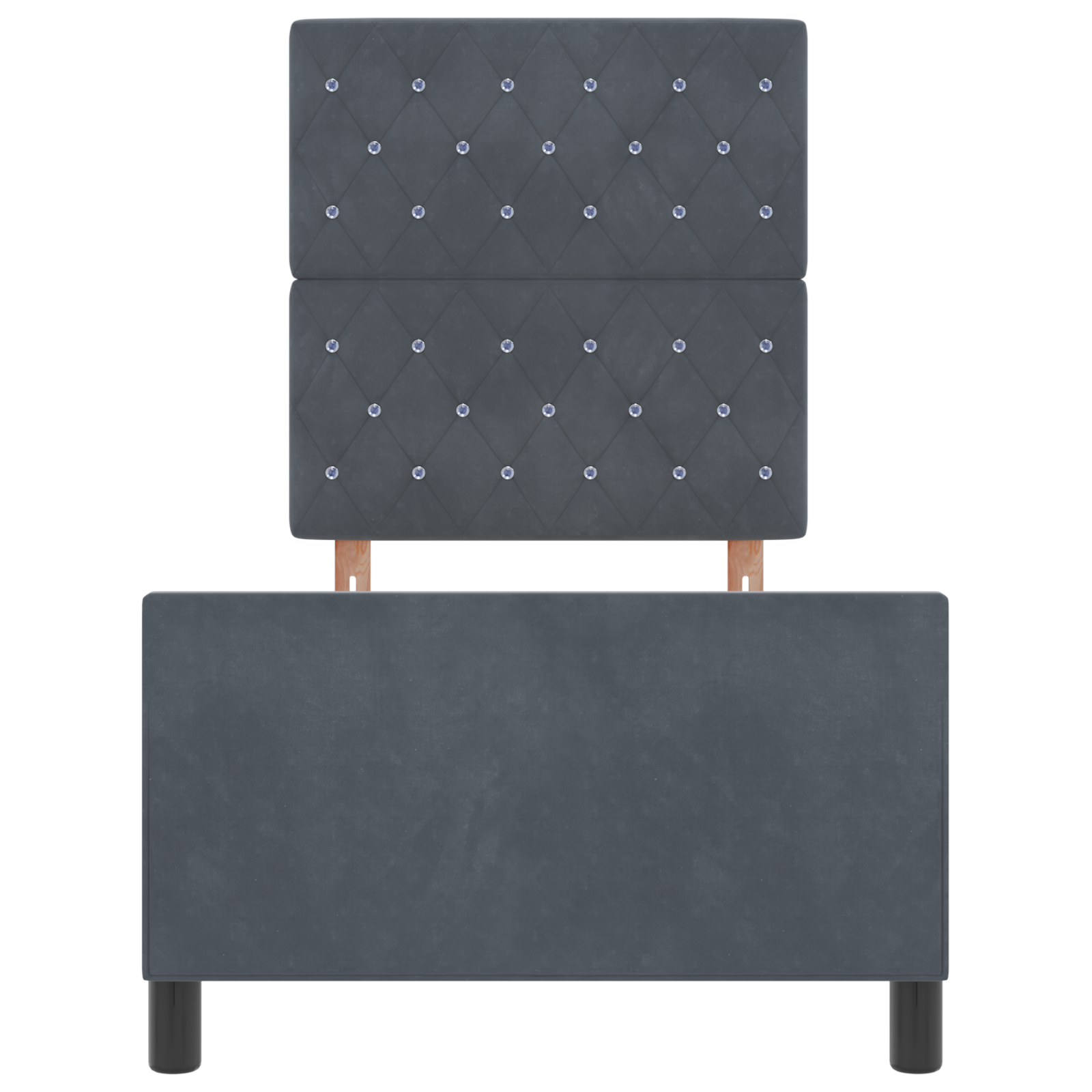 Bed Frame Dark Grey 80x200 cm Velvet - Image 7