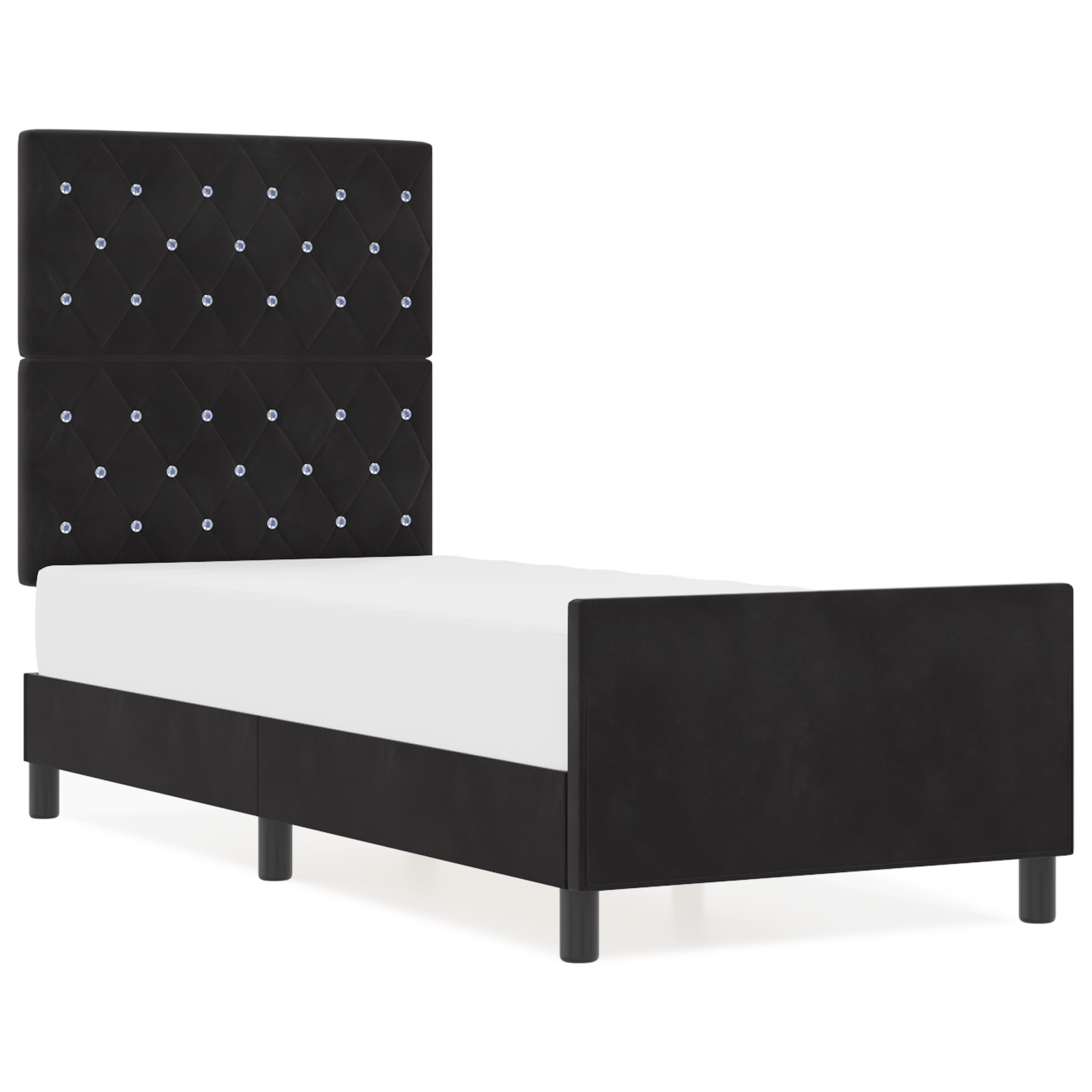 Lovos rėmas Juodas 80x200 cm Aksomas - Image 4