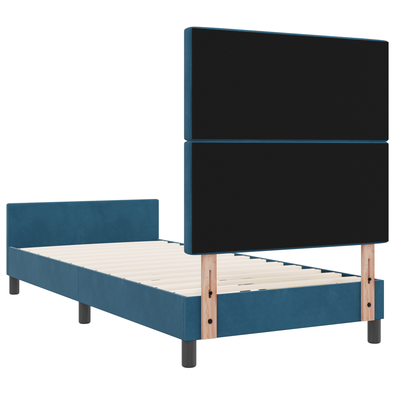 Bed Frame Dark Blue 90x190 cm Velvet - Image 10