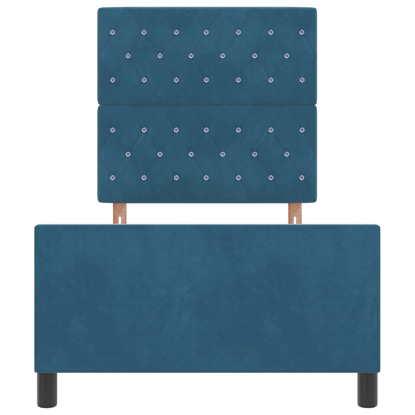 Bed Frame Dark Blue 90x190 cm Velvet - Image 8