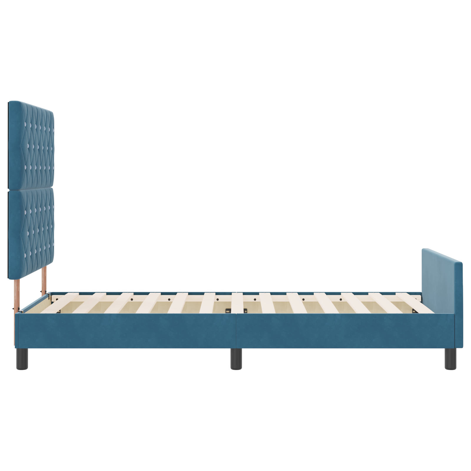 Bed Frame Dark Blue 90x190 cm Velvet - Image 9