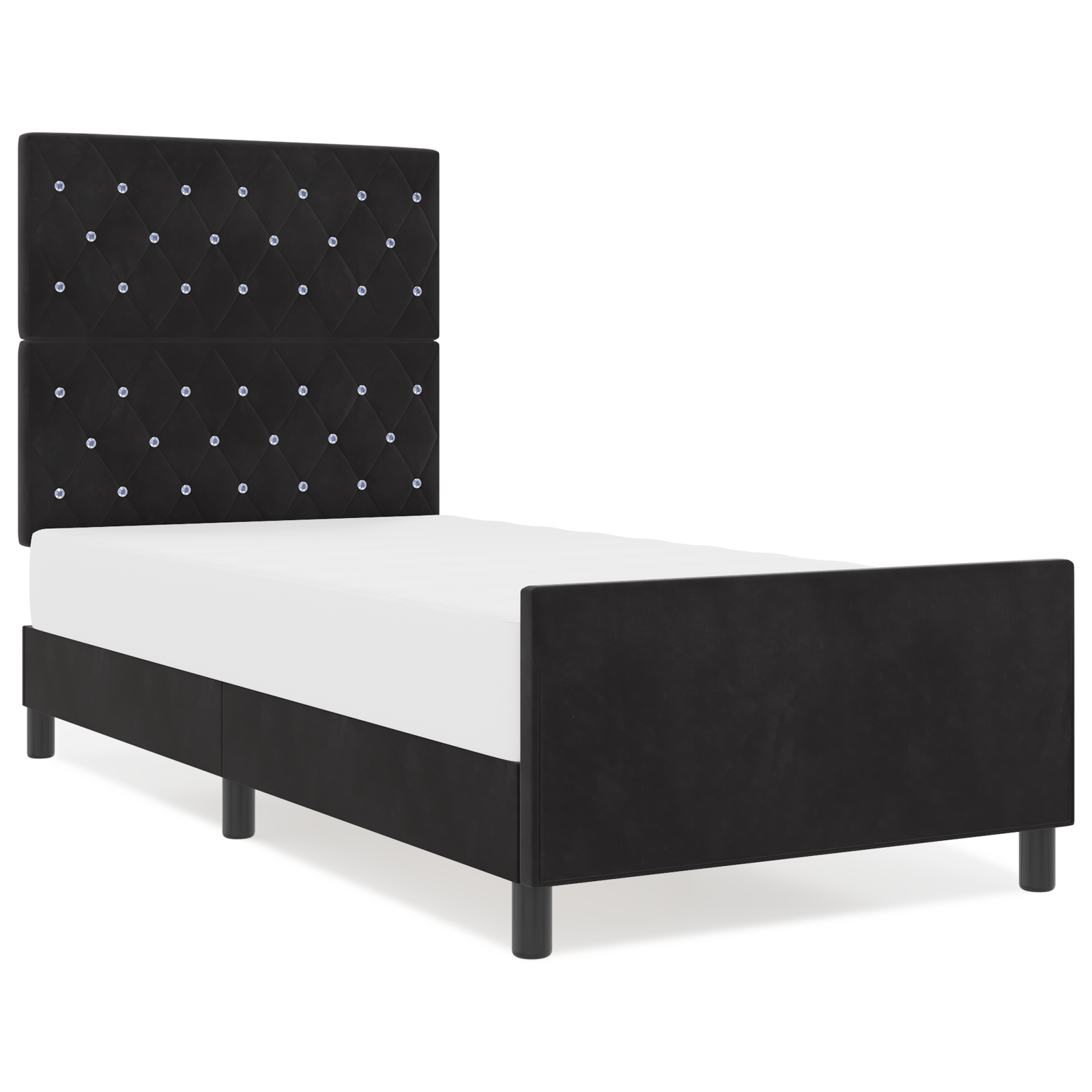 Bed Frame Black 90x200 cm Velvet - Image 4