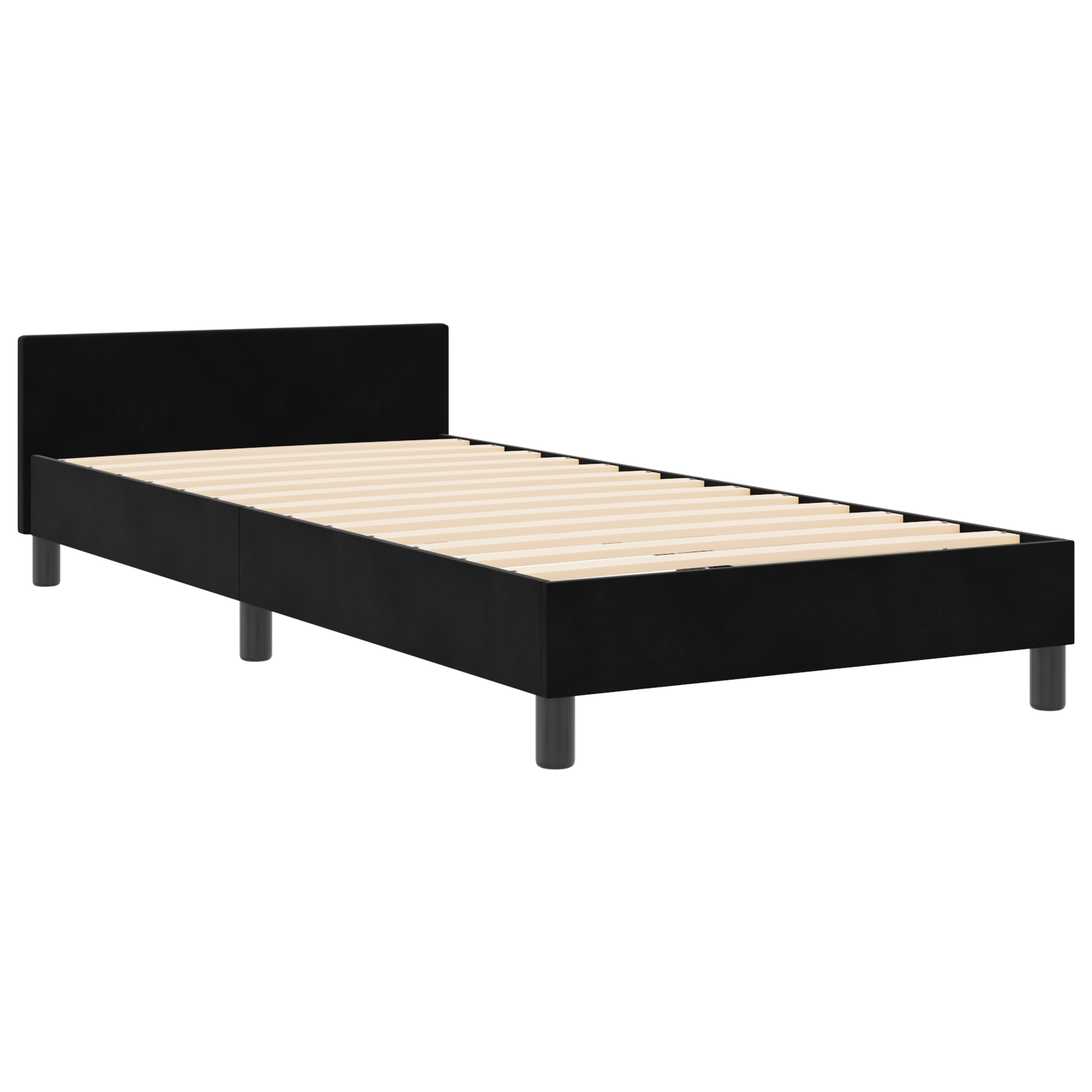 Bed Frame Black 90x200 cm Velvet - Image 3