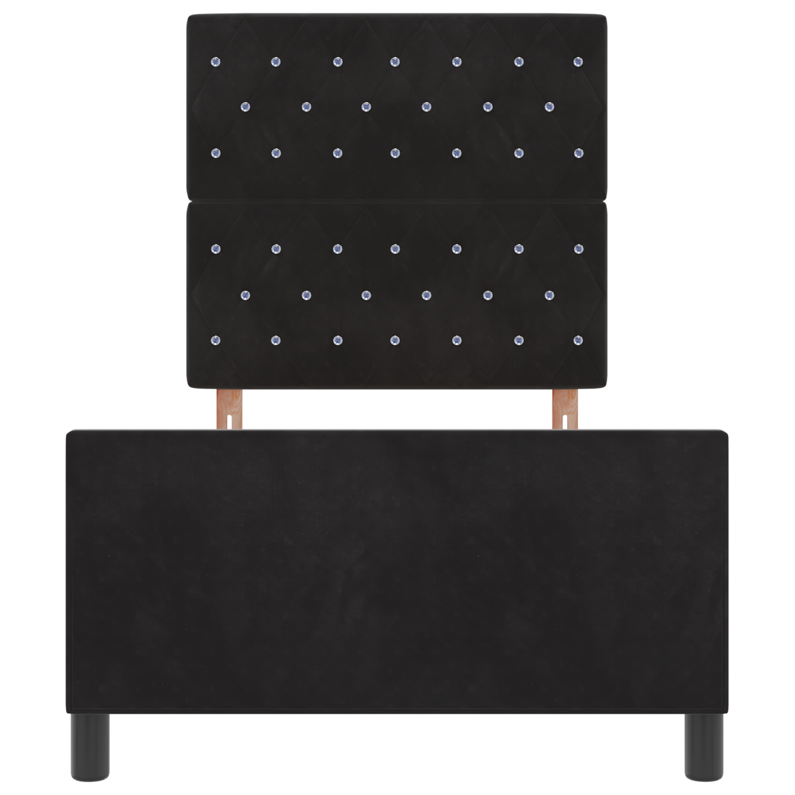 Bed Frame Black 90x200 cm Velvet - Image 8