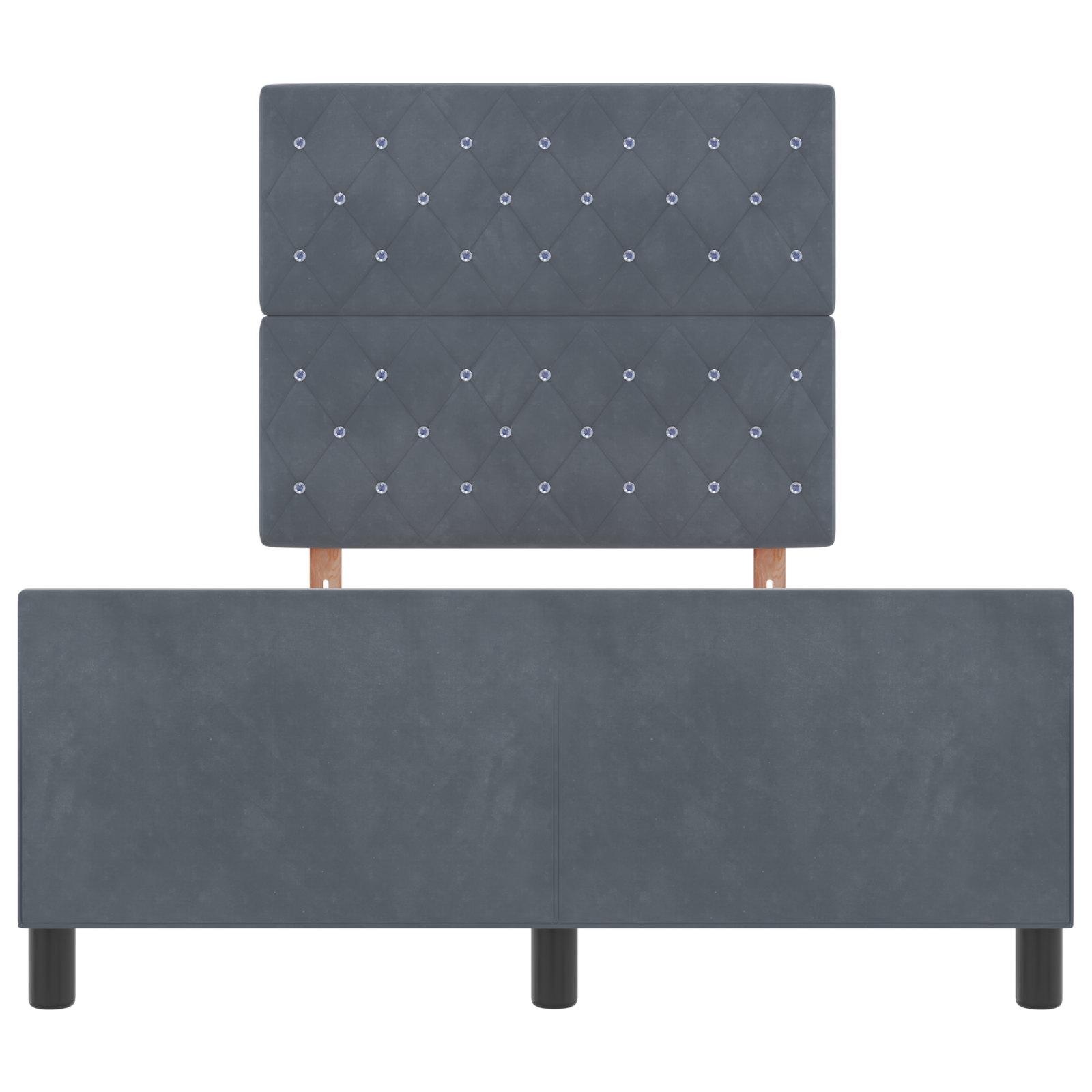 Lova Tamsiai Pilka 120x200 cm Aksomas - Image 8