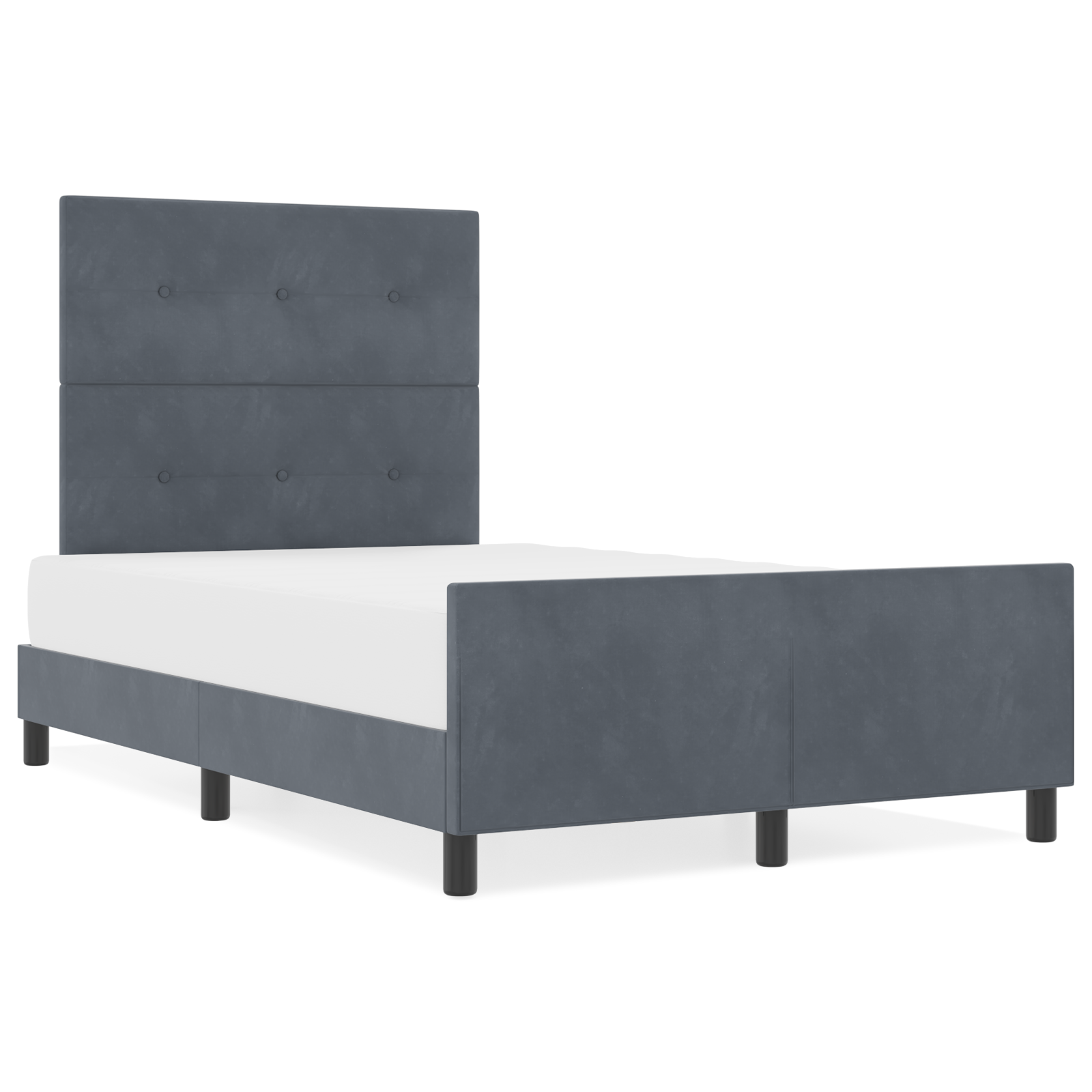 Bed Frame Dark Grey 120x200 cm Velvet - Image 4