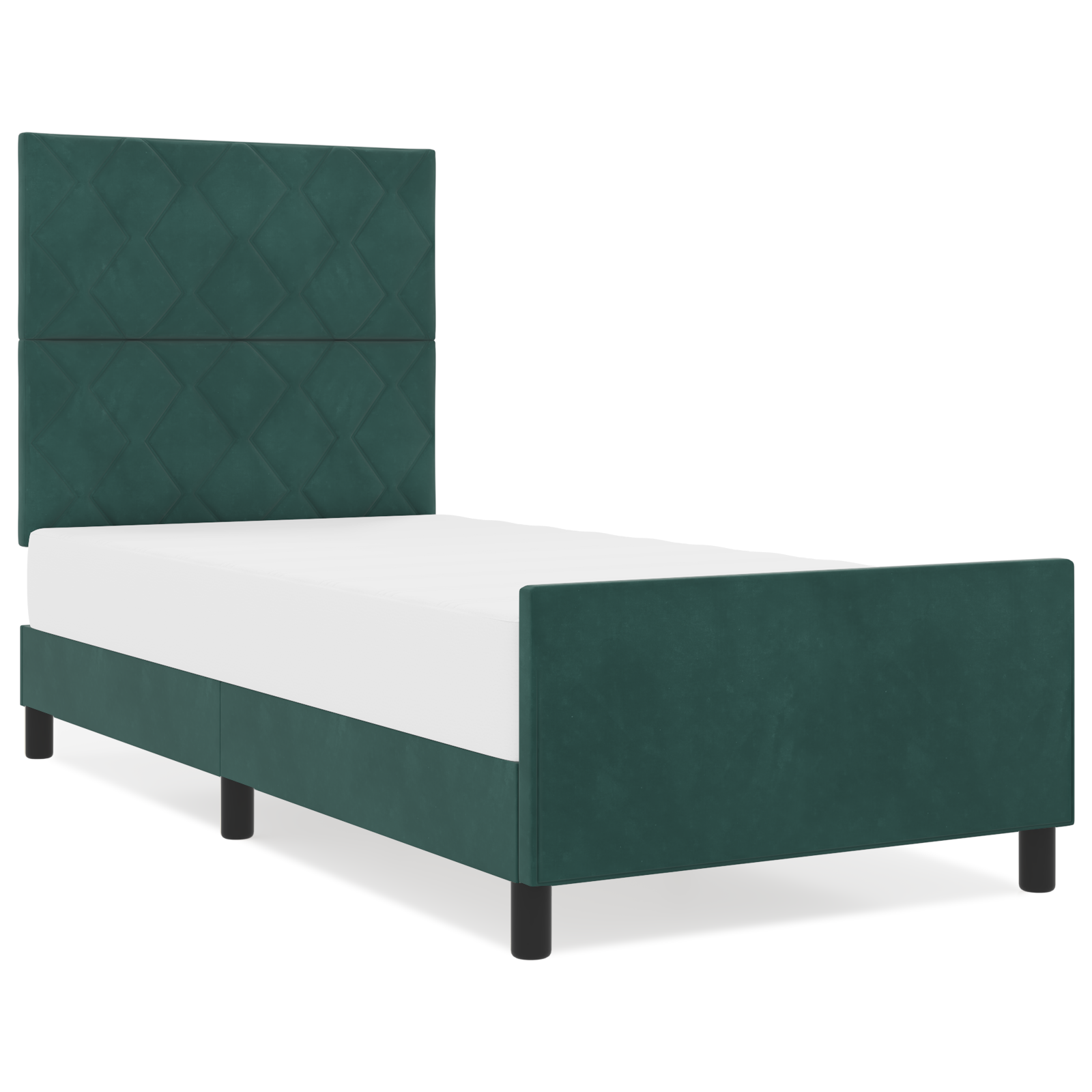 Bed Frame Dark Green 90x200 cm Velvet - Image 4