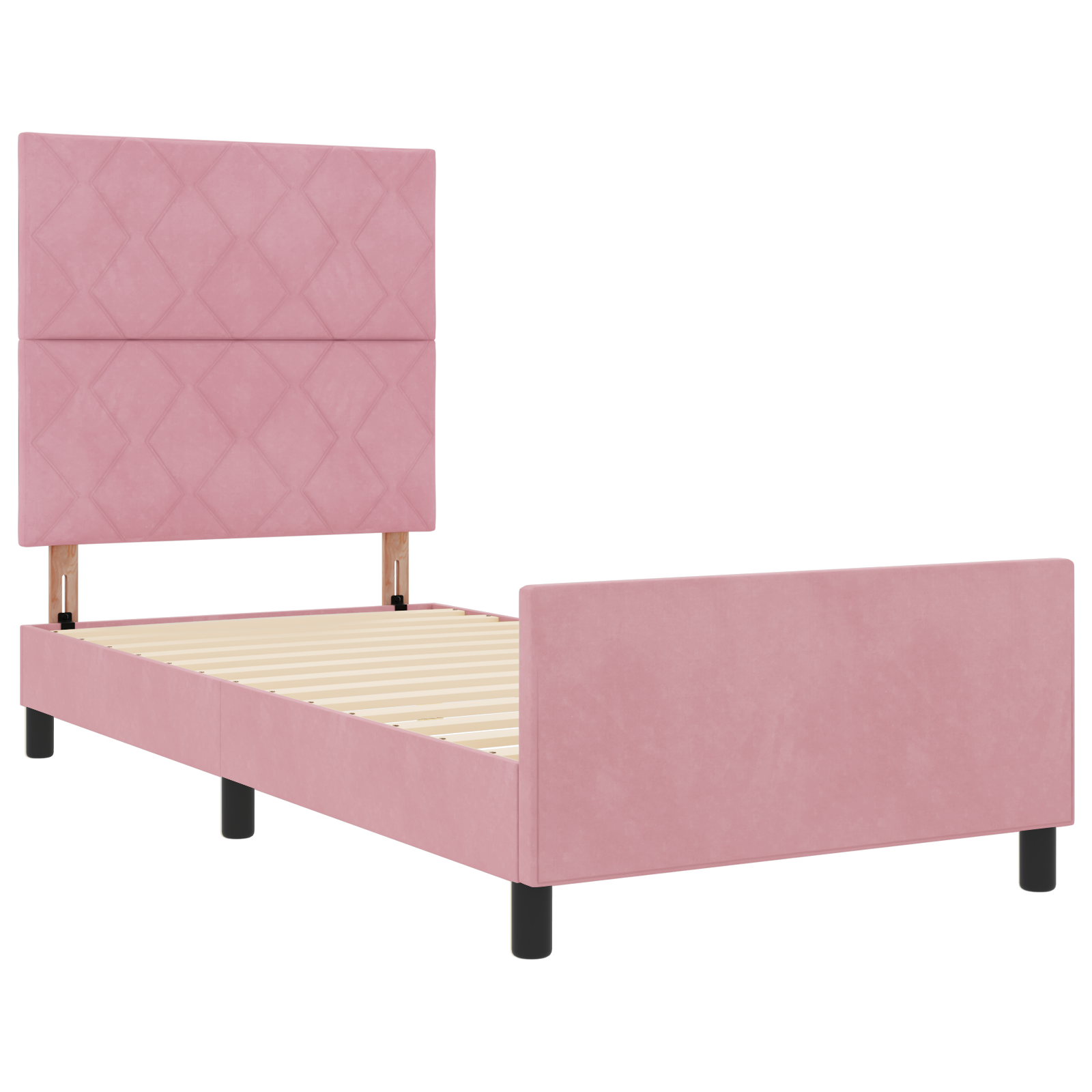 Lovos Rėmas Rožinis 90x200 cm Aksomas - Image 6