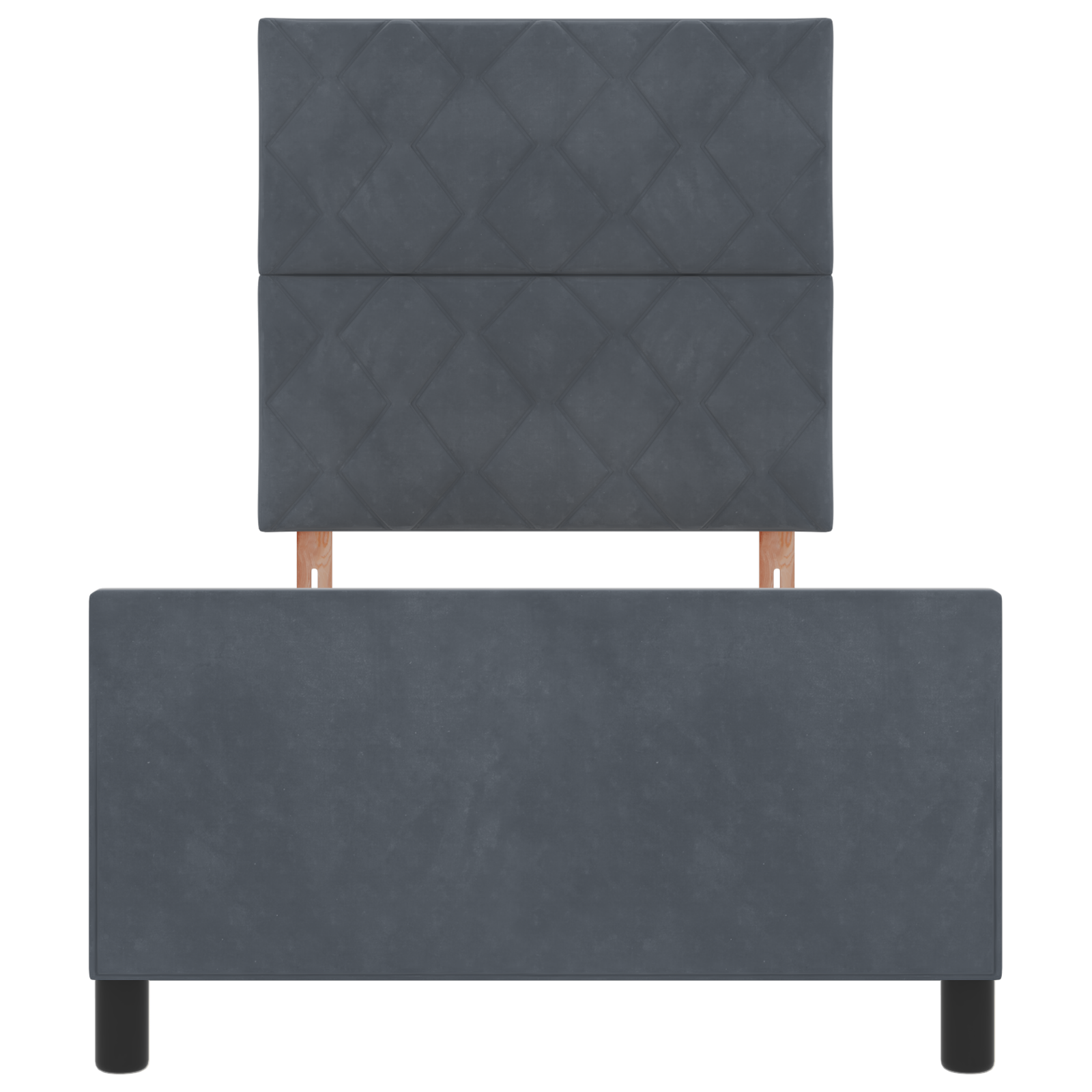 Bed Frame Dark Grey 100x200 cm Velvet - Image 8