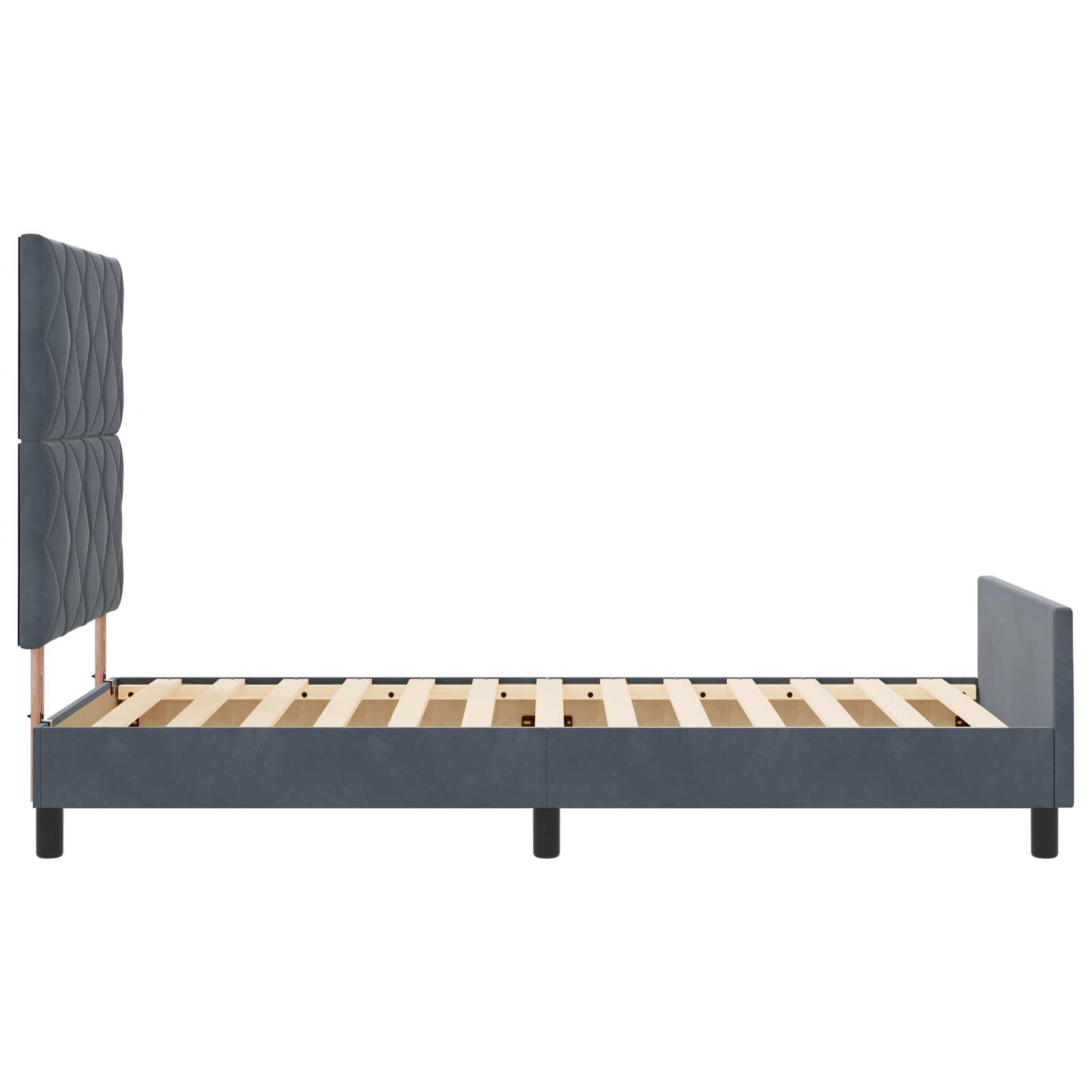 Bed Frame Dark Grey 100x200 cm Velvet - Image 9