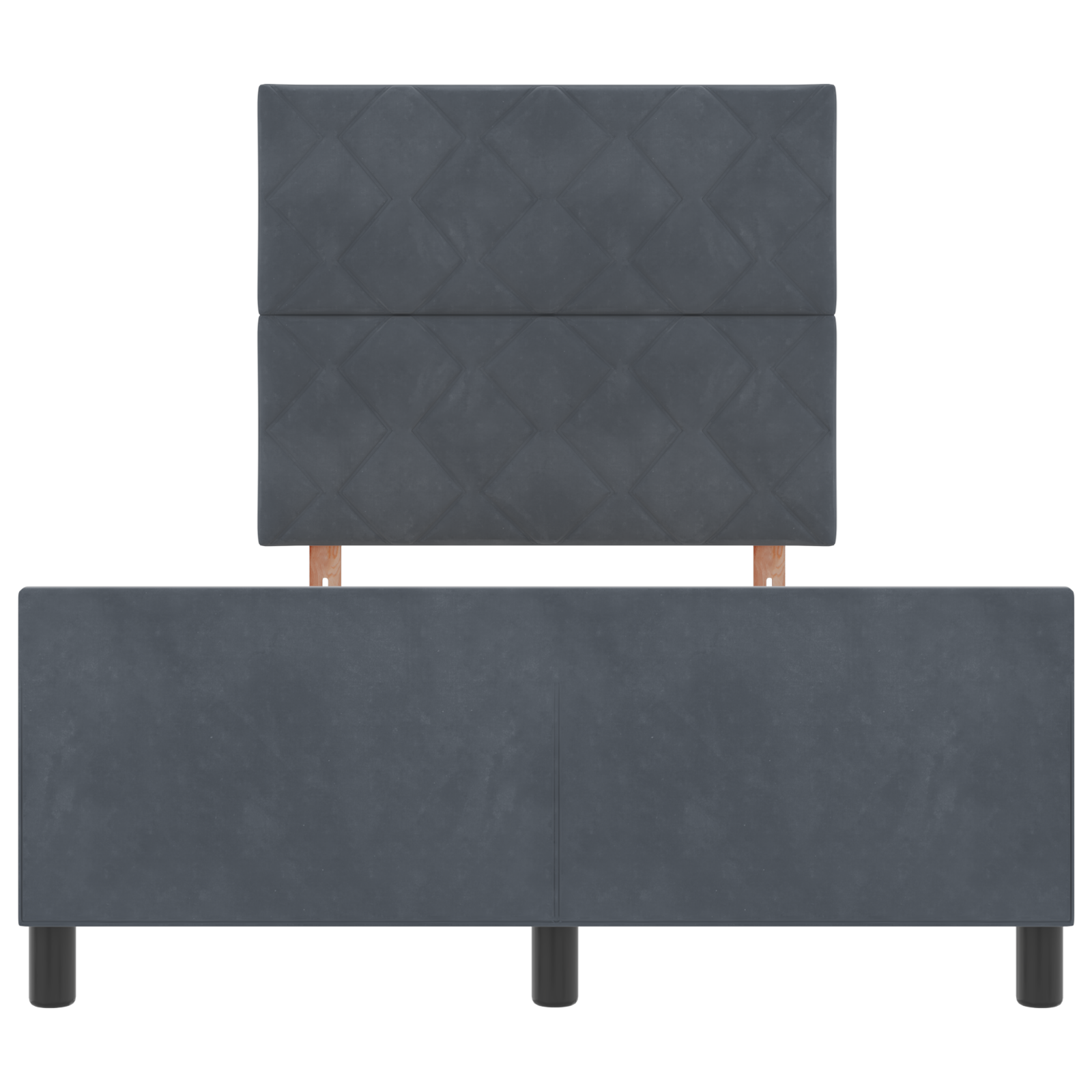 Lovos rėmas Tamsiai pilkas 120x200 cm Aksomas - Image 8