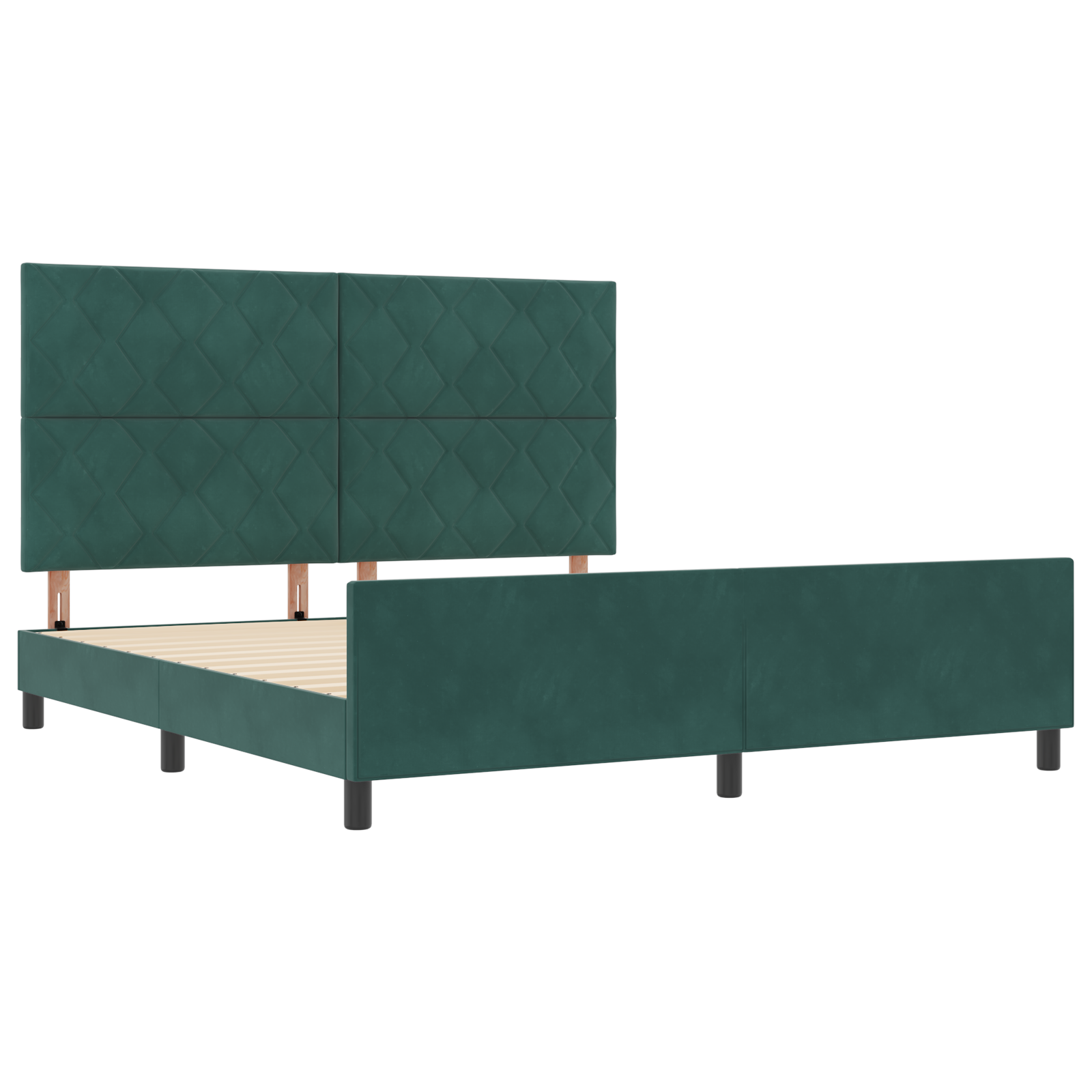 Bed Frame Dark Green 180x200 cm Velvet - Image 6