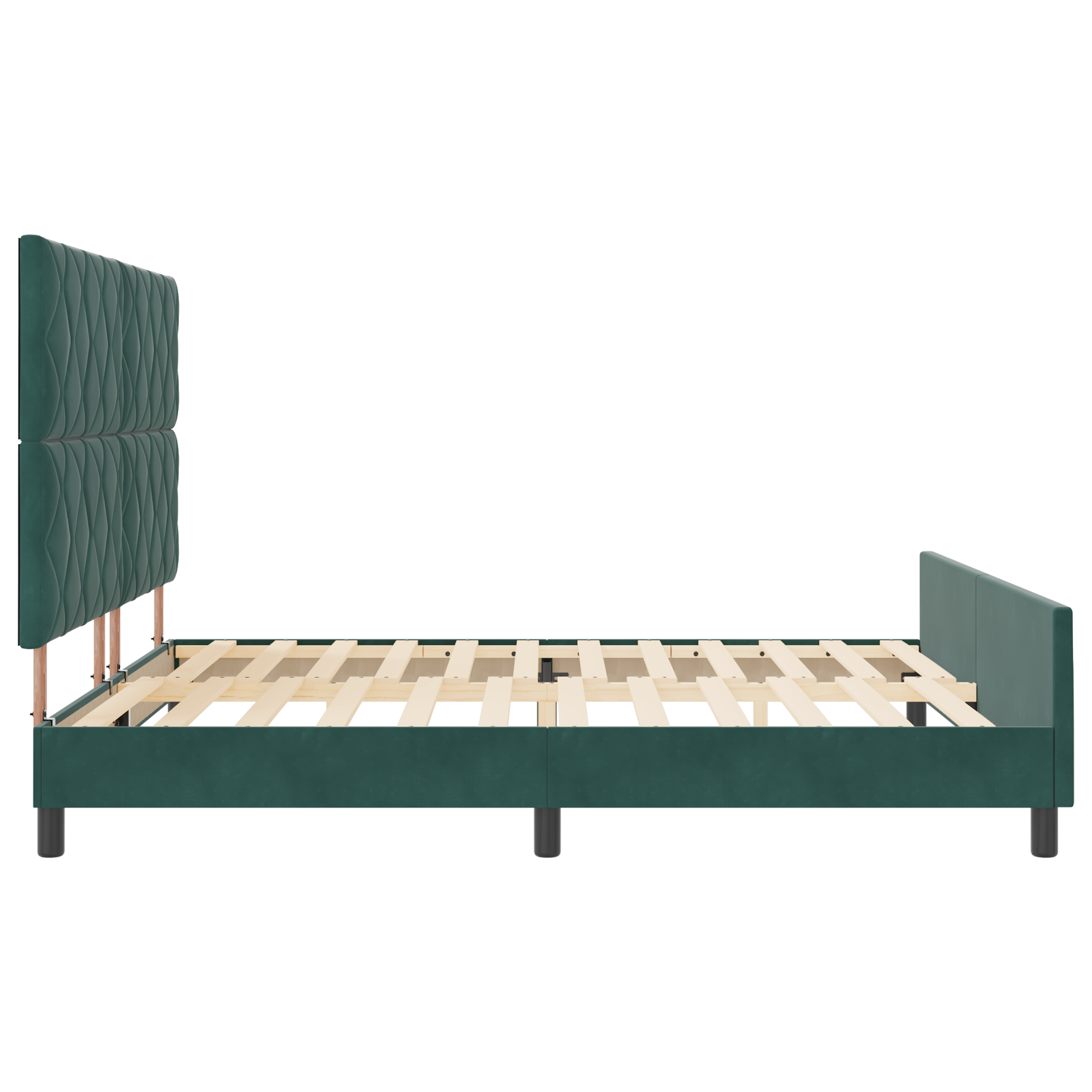 Bed Frame Dark Green 180x200 cm Velvet - Image 9