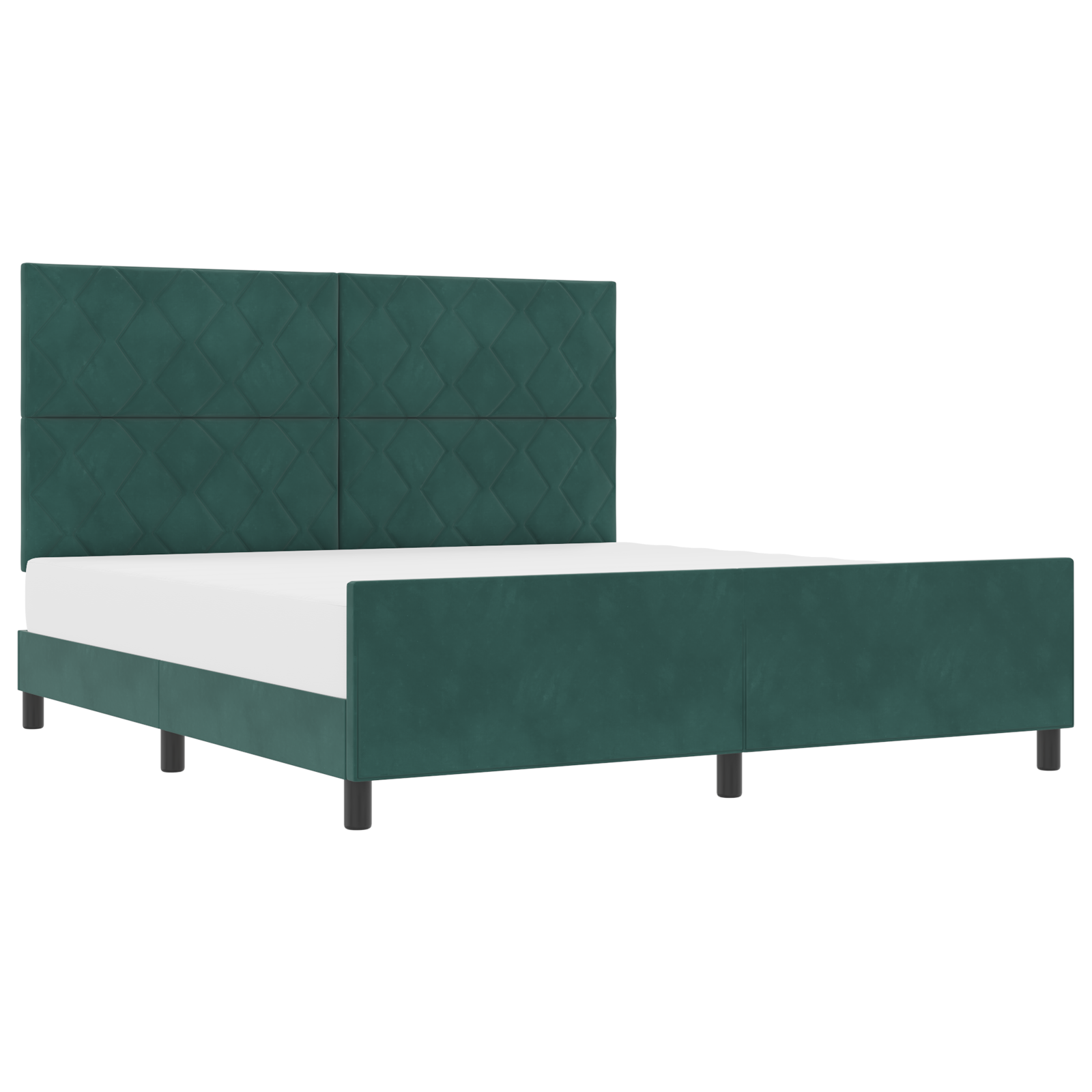 Bed Frame Dark Green 180x200 cm Velvet - Image 2