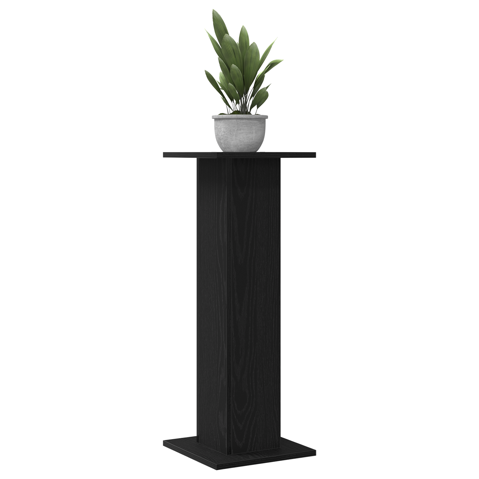 Pflanzenständer 2 Stk. Schwarz Eiche 30x30x80 cm Holzwerkstoff - pflanzen-anzucht-staender - Your Garden Eden