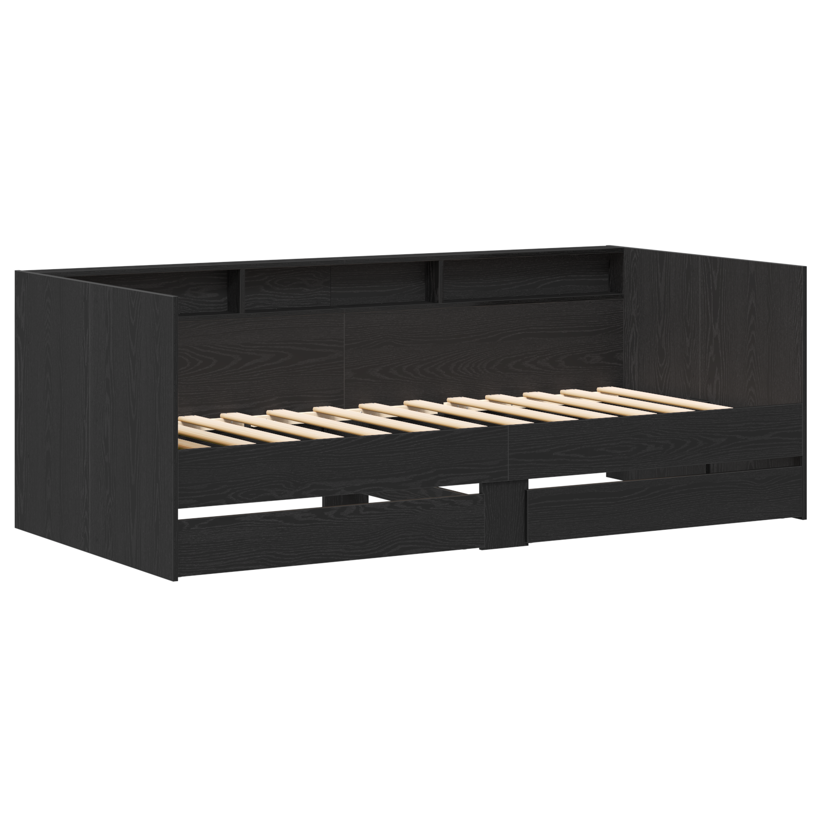 Day Bed with Drawers Concrete Grey 90x200 cm Engineered Wood - Image 3