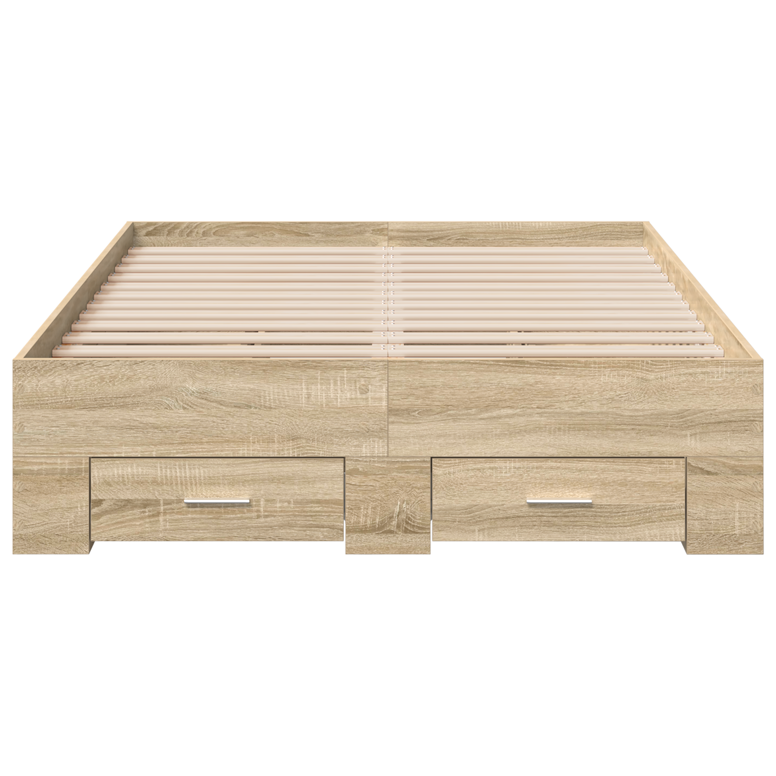 Bed Frame Sonoma Oak 140x200 cm Engineered Wood - Image 5
