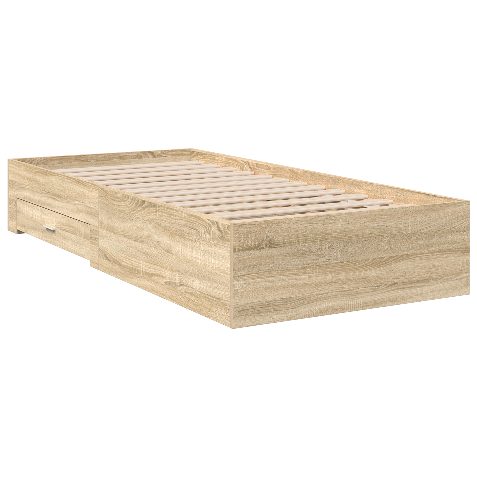 Bed Frame Sonoma Oak 90x190 cm Engineered Wood - Image 3