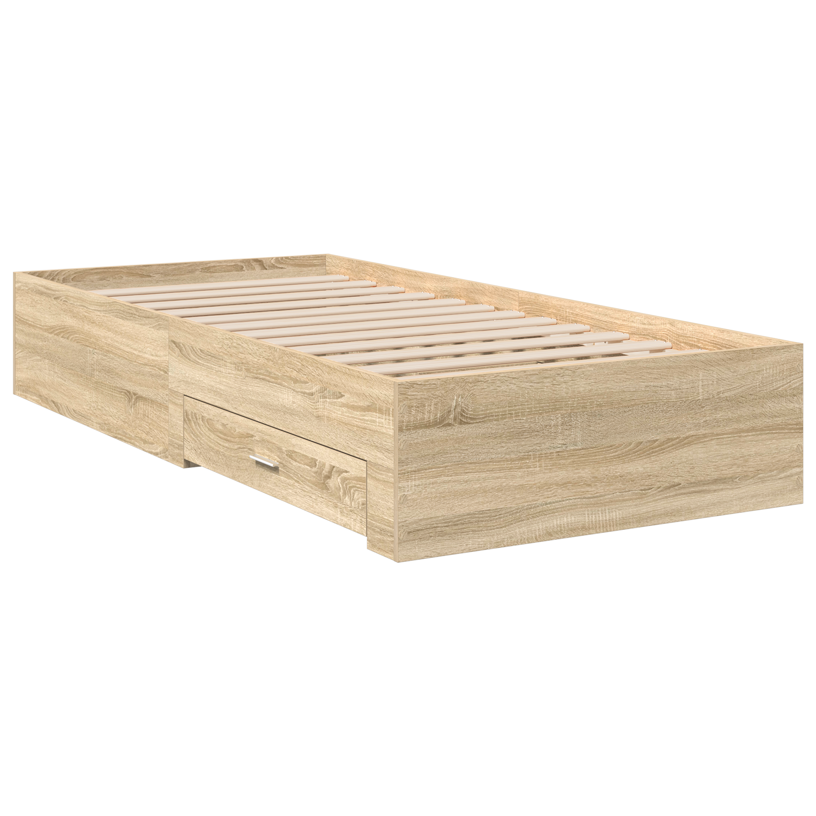 Bed Frame Sonoma Oak 90x190 cm Engineered Wood - Image 7