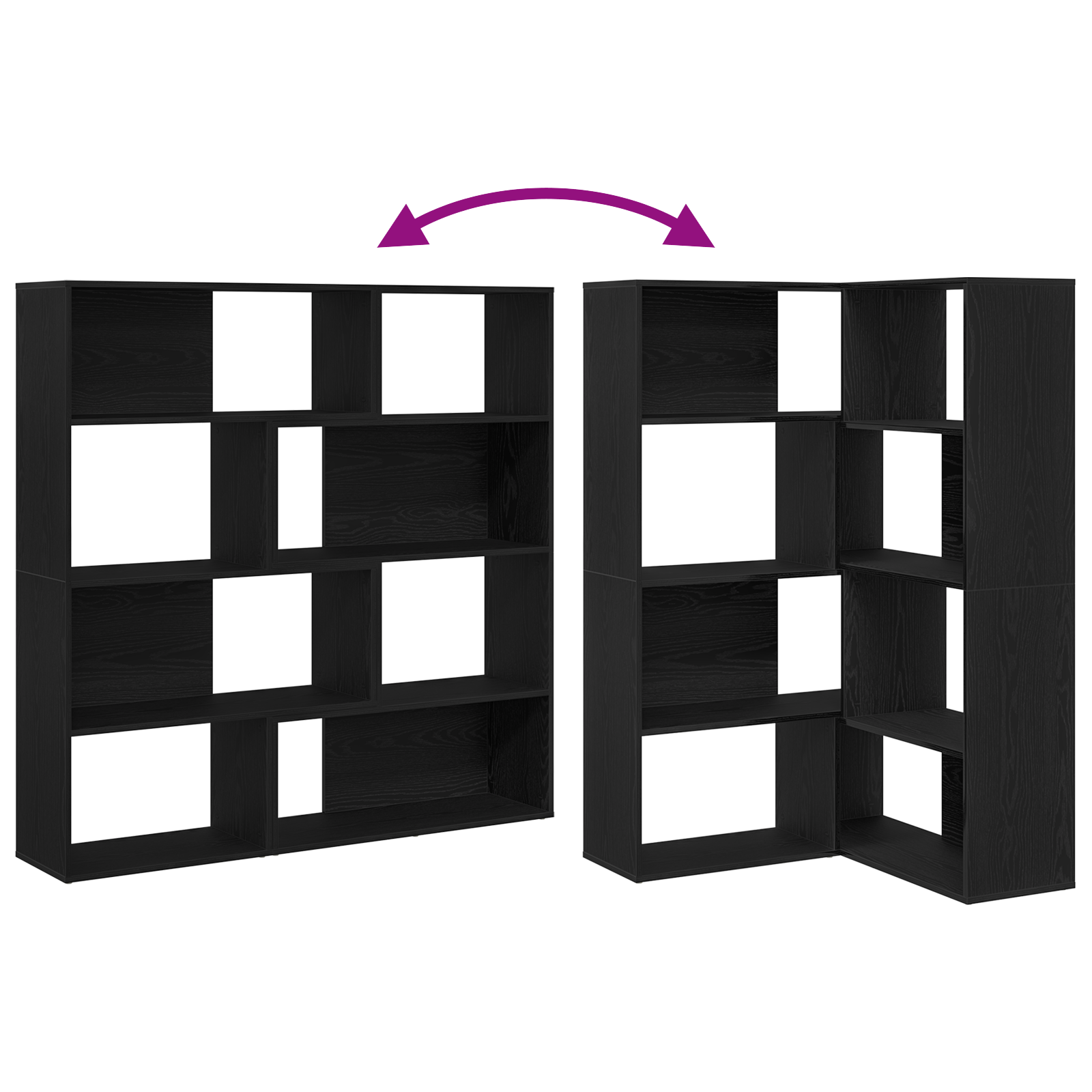 Corner Cabinet Black Oak 140x30x140 cm Engineered Wood - Image 8