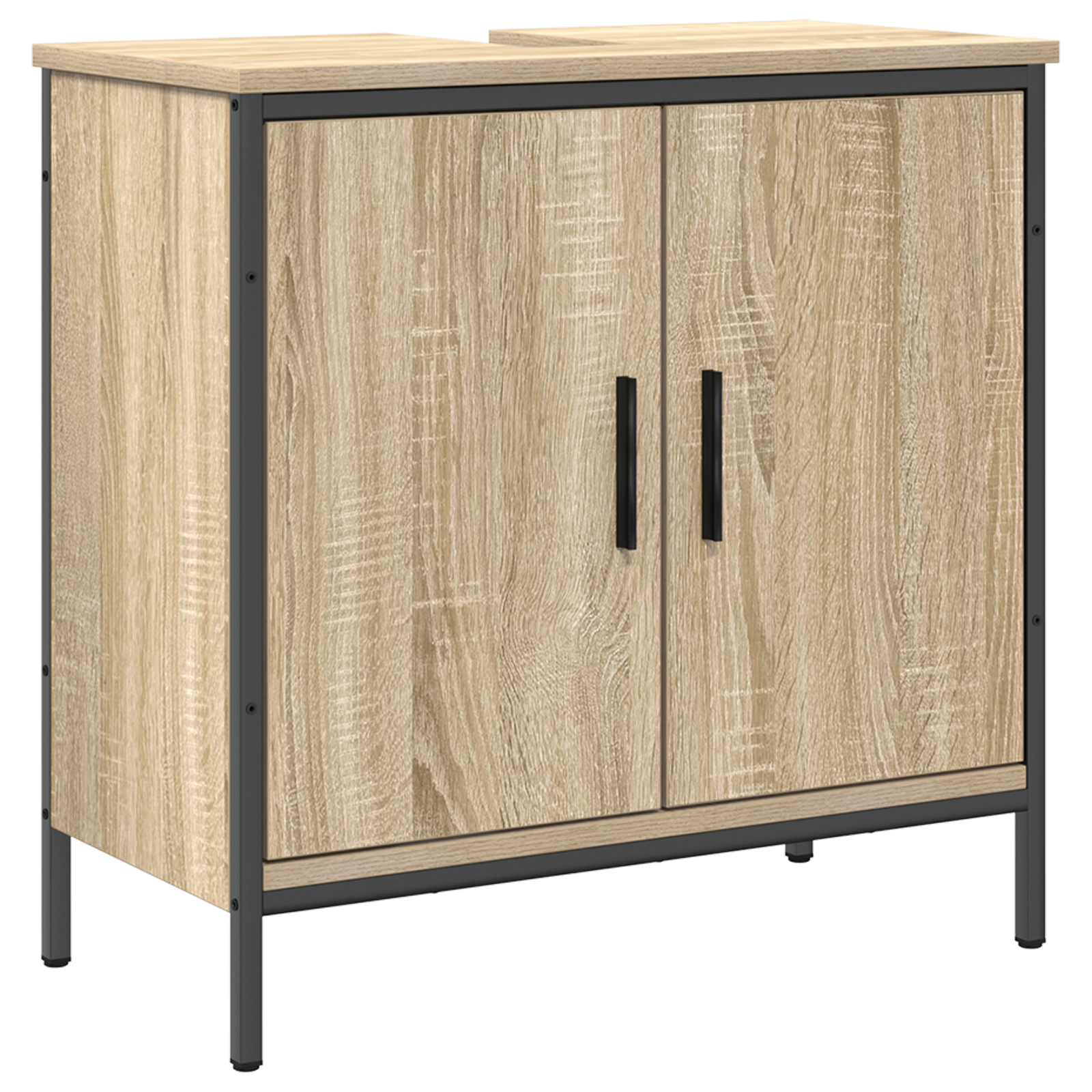 3 Piece Bathroom Furniture Set Sonoma Oak Engineered Wood - Image 6