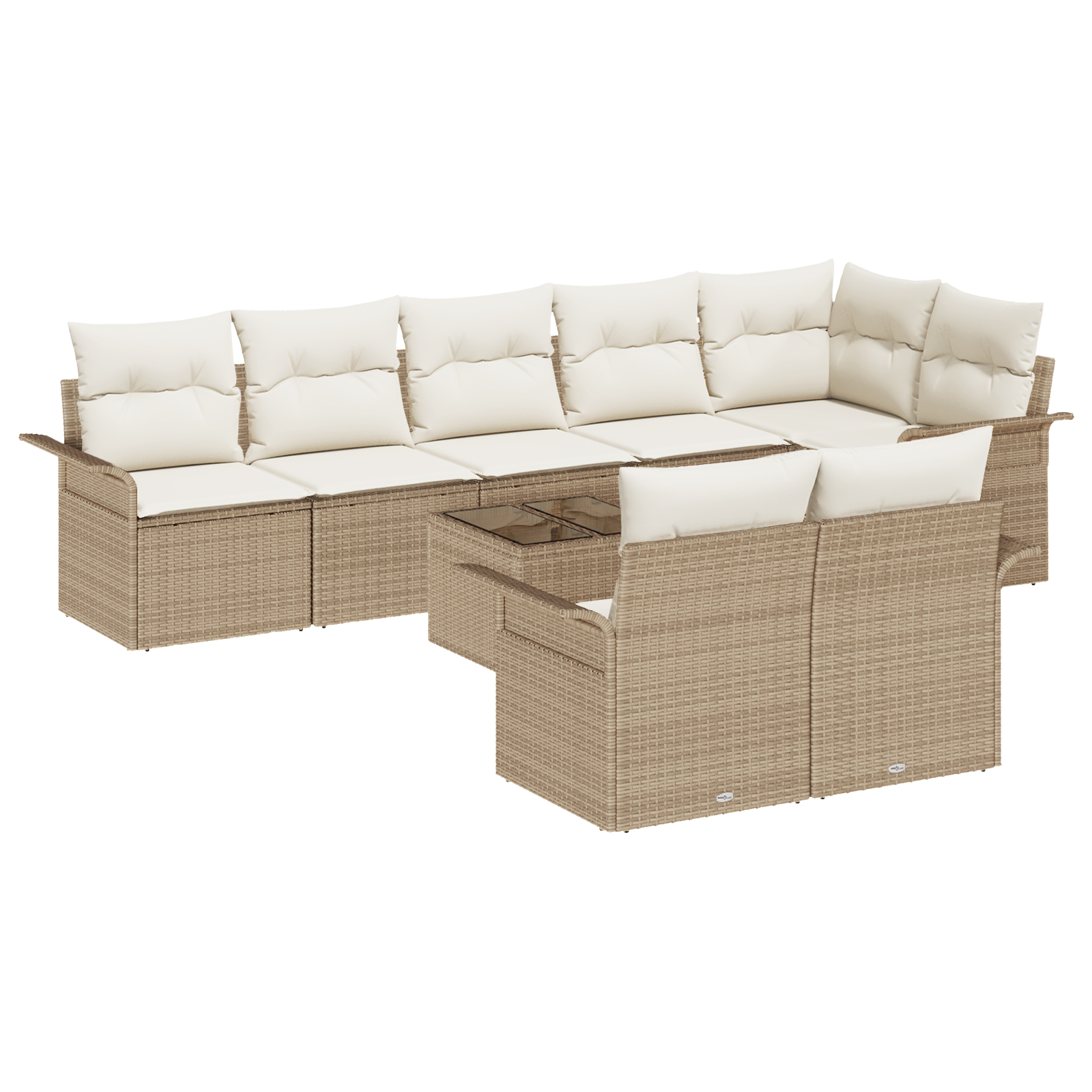 Thumbnail - vidaXL 9-teiliger Garten Sofa Set mit Kissen Braun Poly Rattan