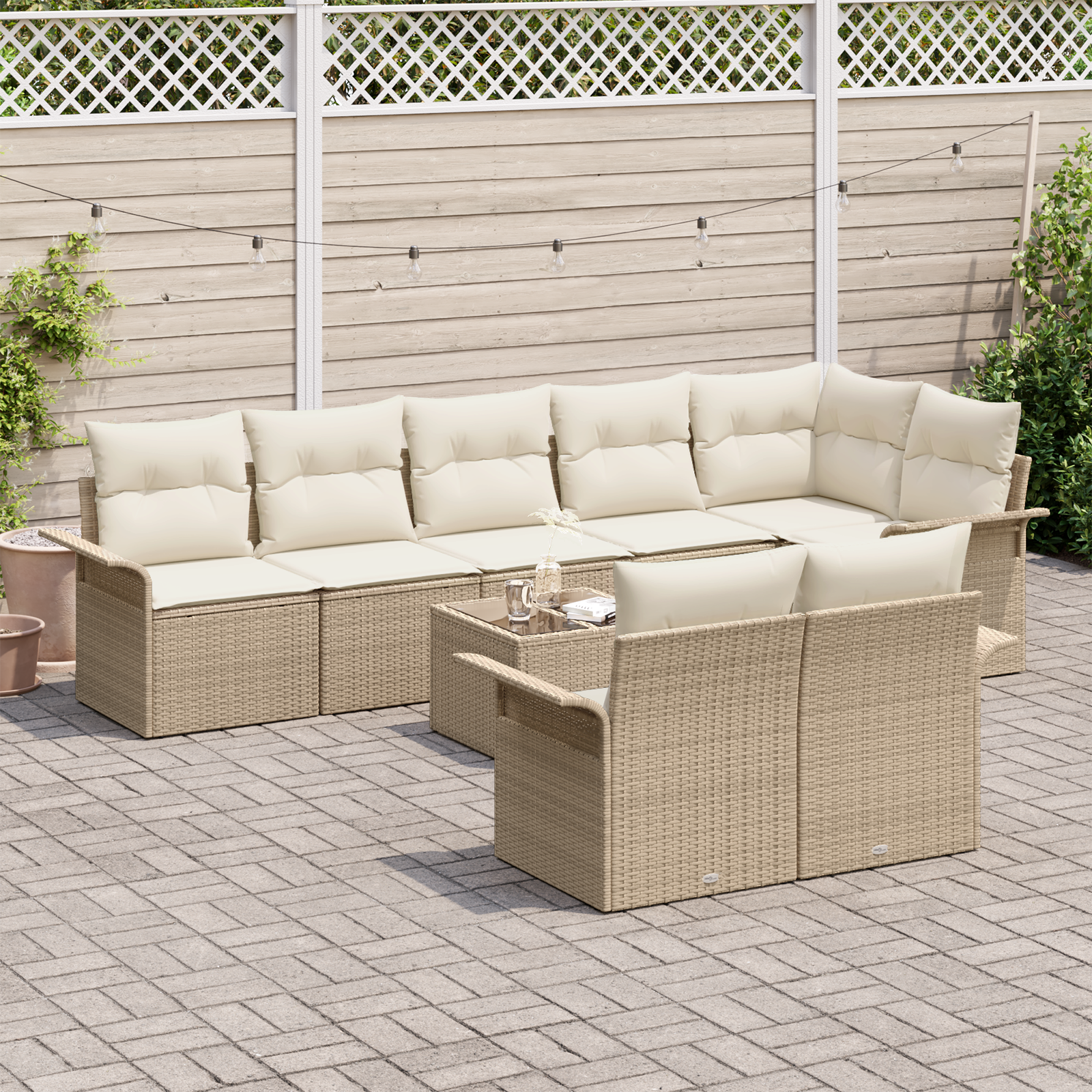 Thumbnail - vidaXL 9-teiliger Garten Sofa Set mit Kissen Braun Poly Rattan