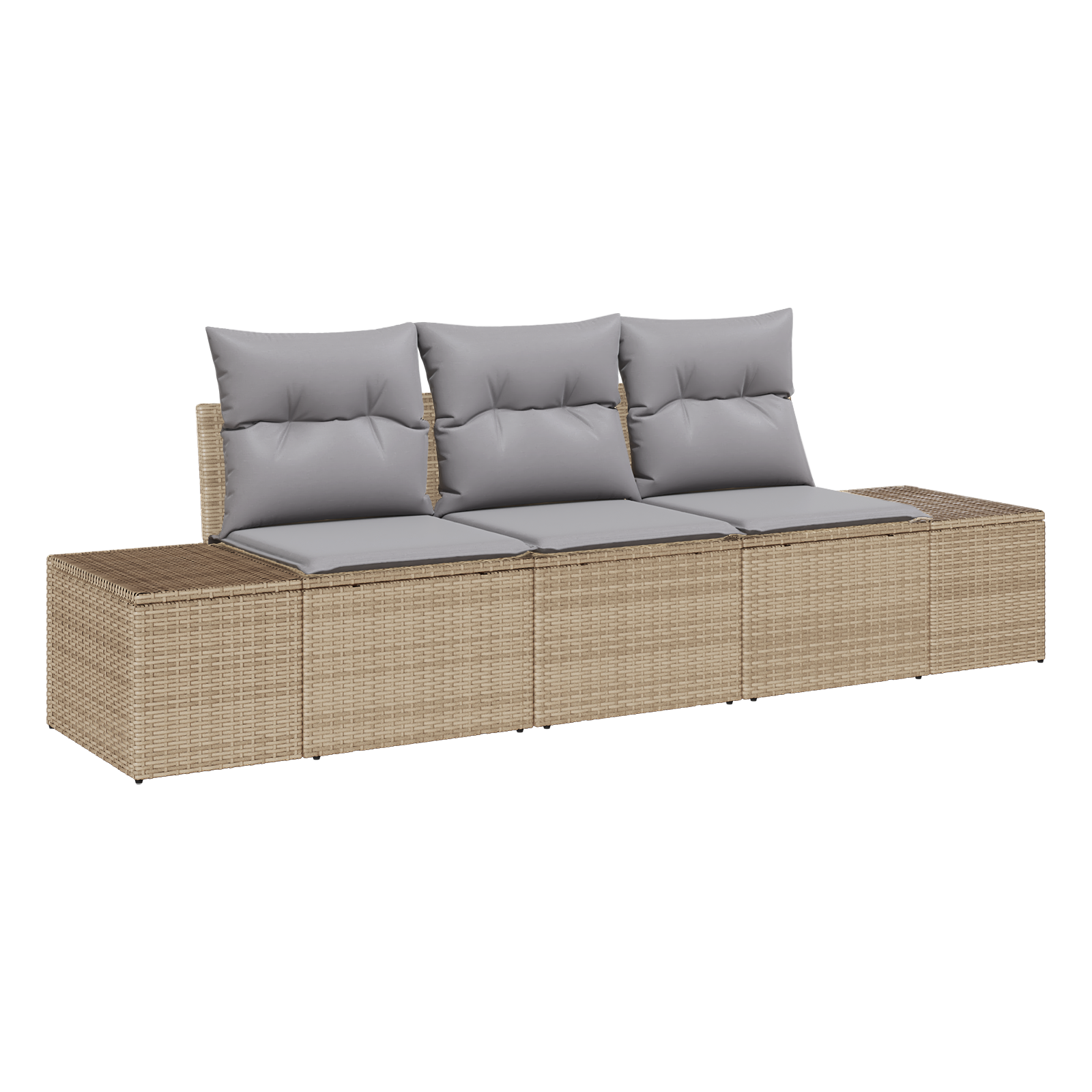 Thumbnail - vidaXL 3-teiliges Garten Sofa Set mit Kissen Beige Poly Rattan
