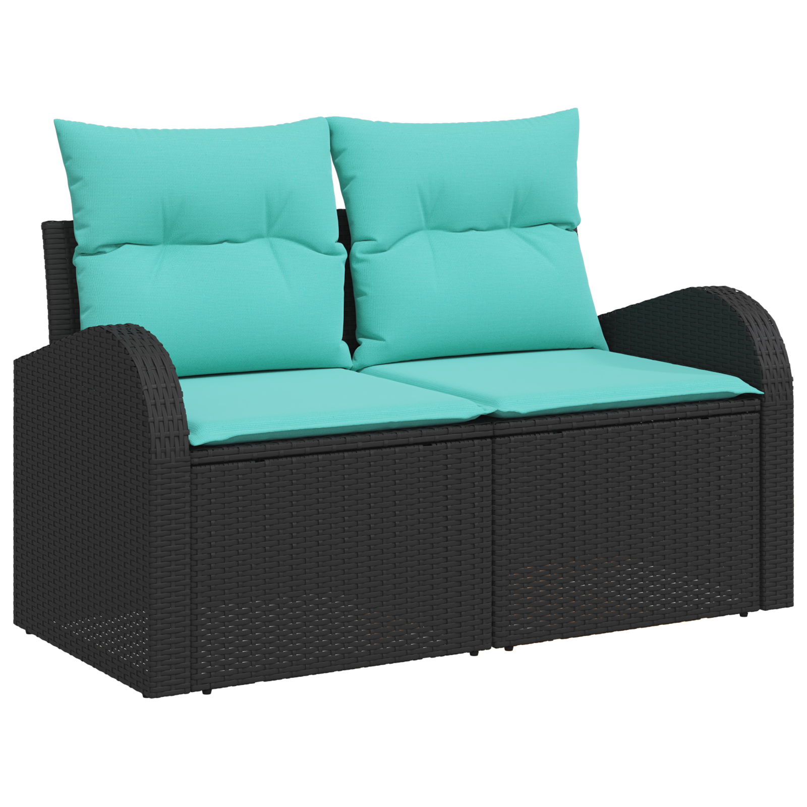 6 Piece Garden Sofa Set with Cushions Grey Poly Rattan vidaXL - Picture 7 of 39