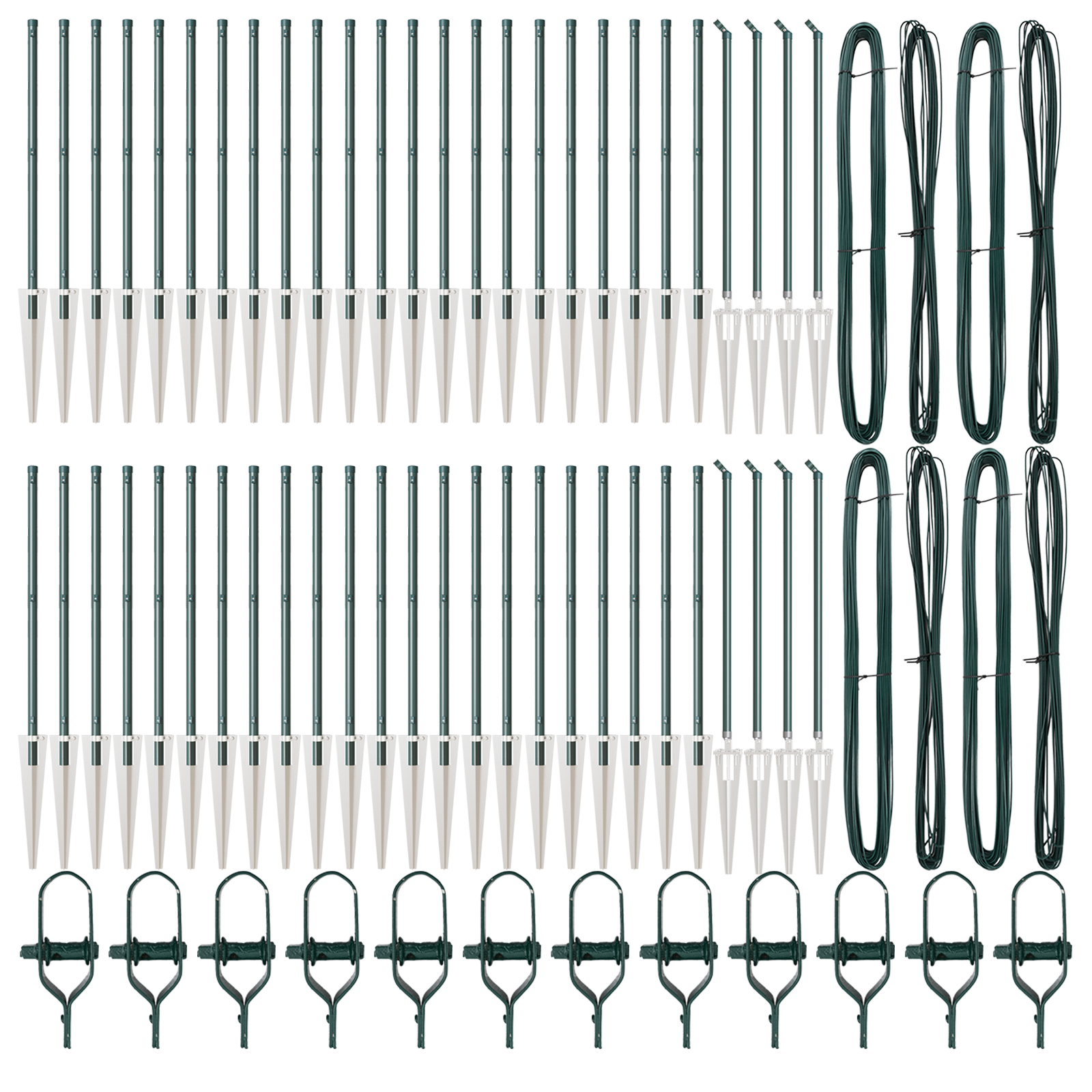 Fence Posts with Spike 52 pcs Ø32 mm 60 cm Galvanised Steel - Image 3