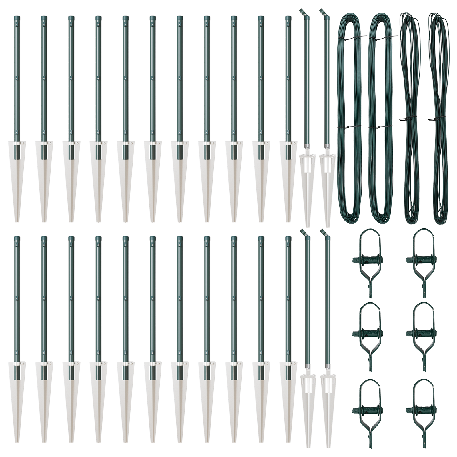 Fence Posts with Spike 26 pcs Ø32 mm 120 cm Galvanised Steel - Image 3