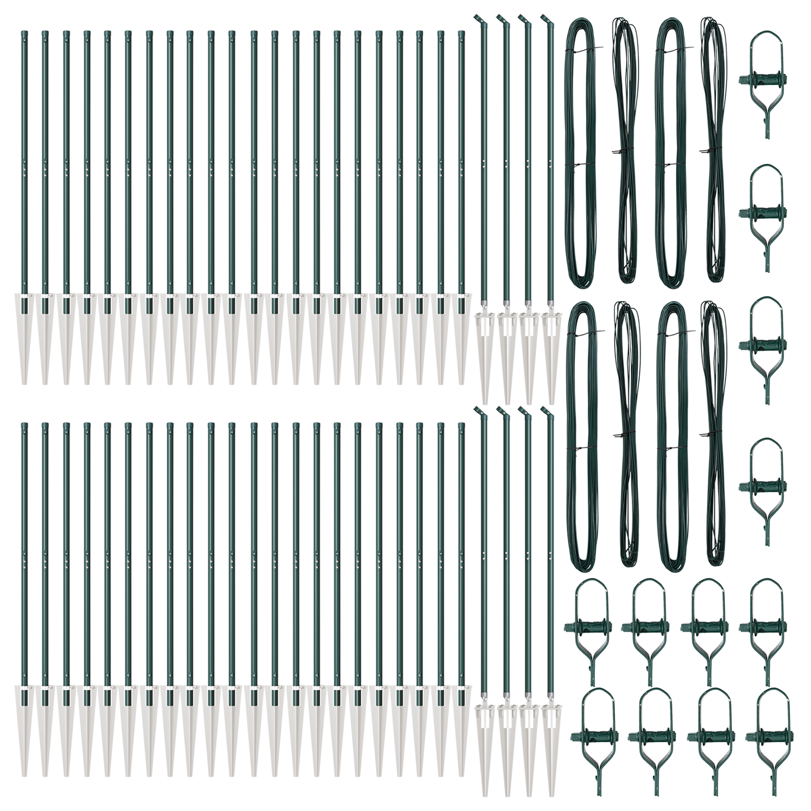 Fence Posts with Spike 52 pcs Ø32 mm 140 cm Galvanised Steel - Image 3