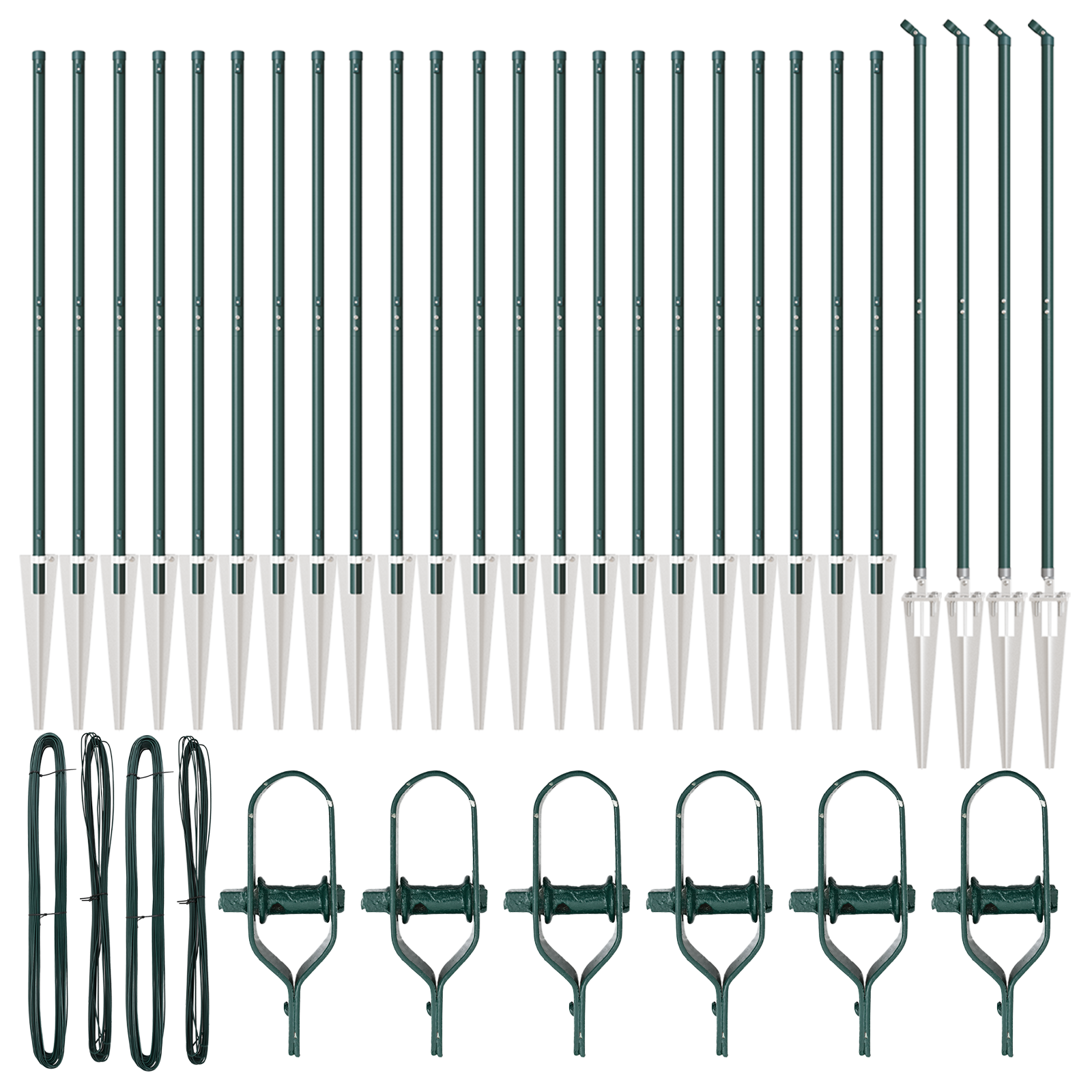 Fence Posts with Spike 26 pcs Ø32 mm 180 cm Galvanised Steel - Image 3