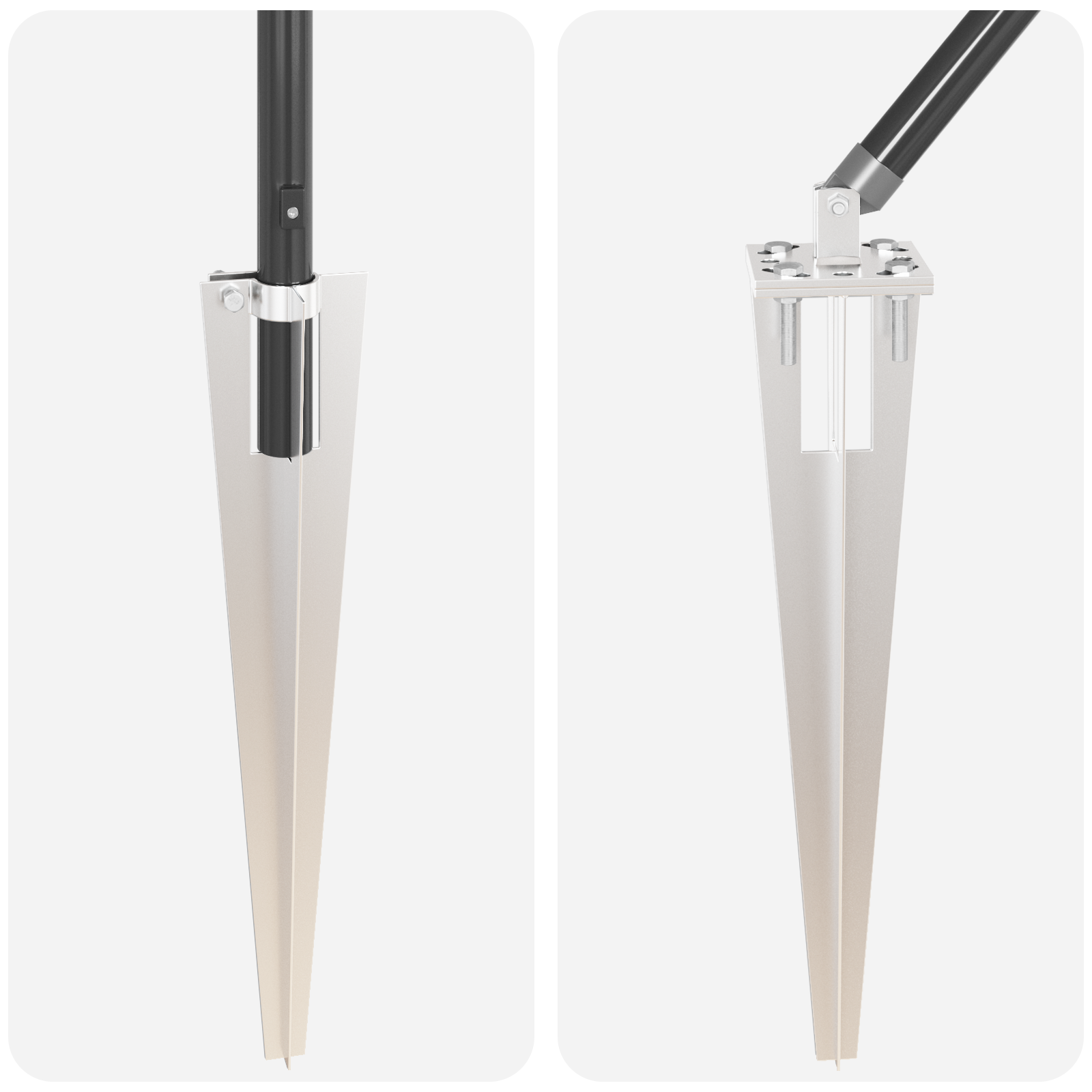 Fence Posts with Spike 26 pcs Ø32 mm 140 cm Galvanised Steel - Image 5