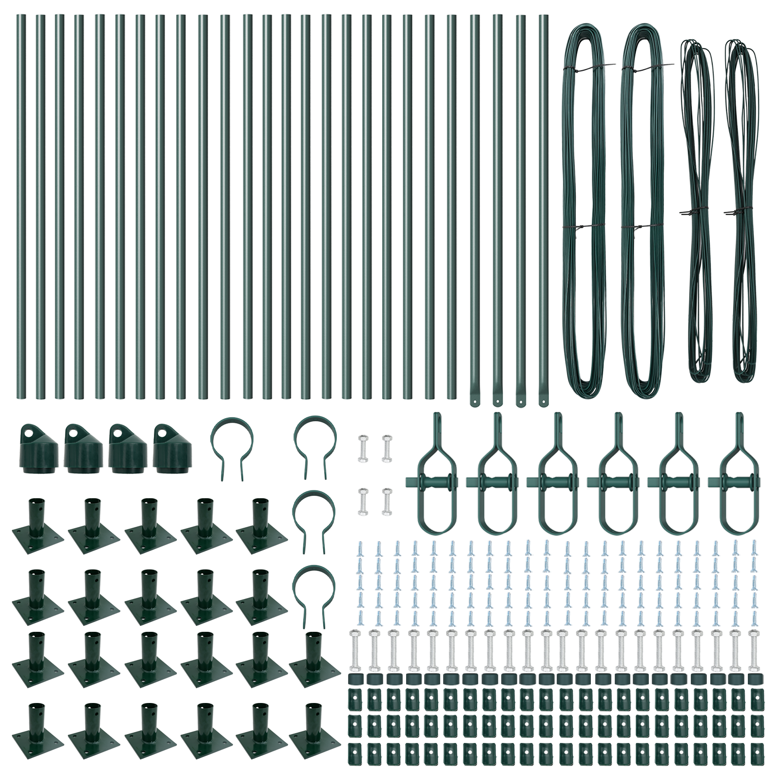 Fence Posts with Base Plates 26 pcs Ø32mm 110cm Galvanised Steel - Image 4