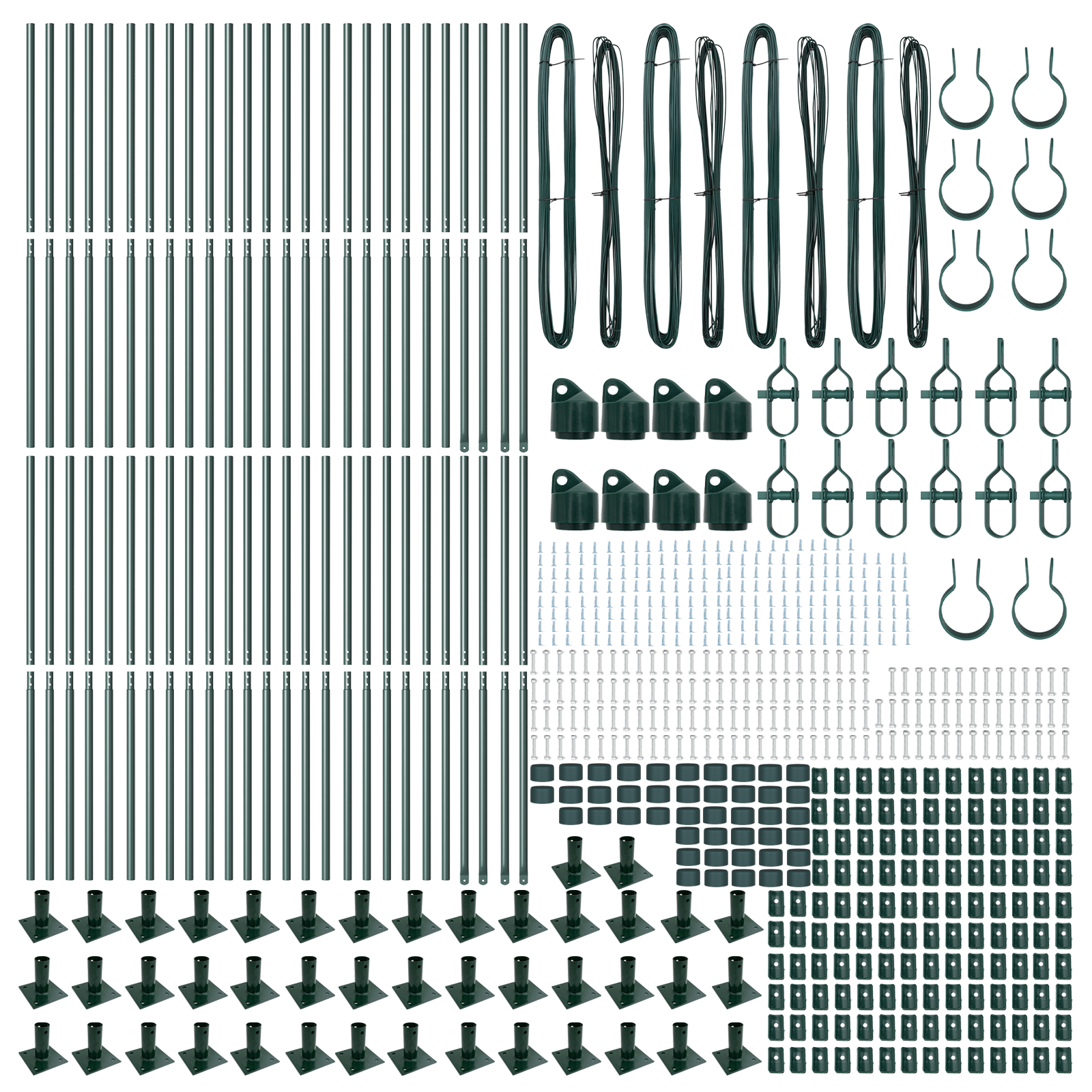 Fence Posts with Base Plates 52 pcs Ø32mm 78,5cm Galvanised Steel - Image 4