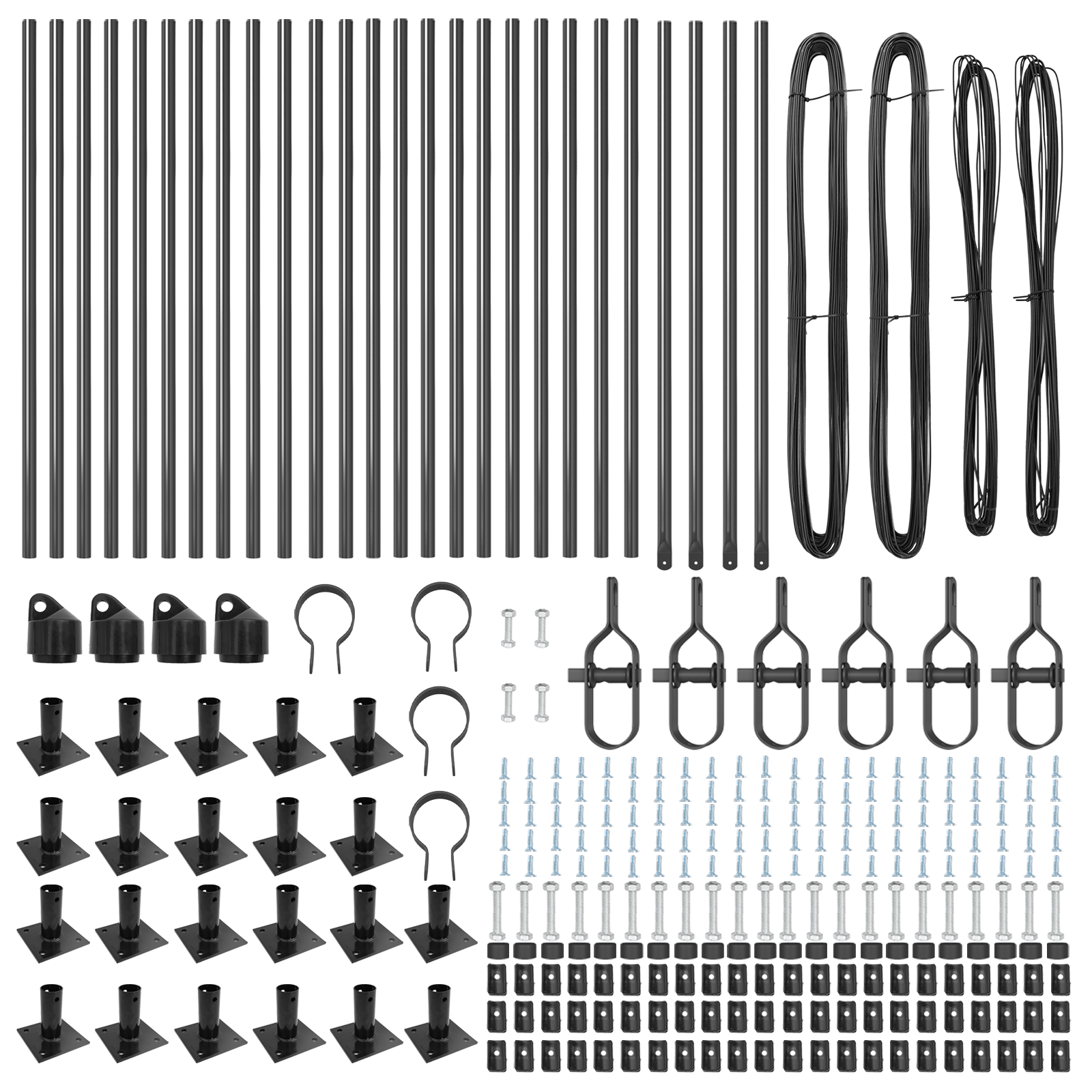 Fence Posts with Base Plates 26 pcs Ø32mm 110cm Galvanised Steel - Image 4