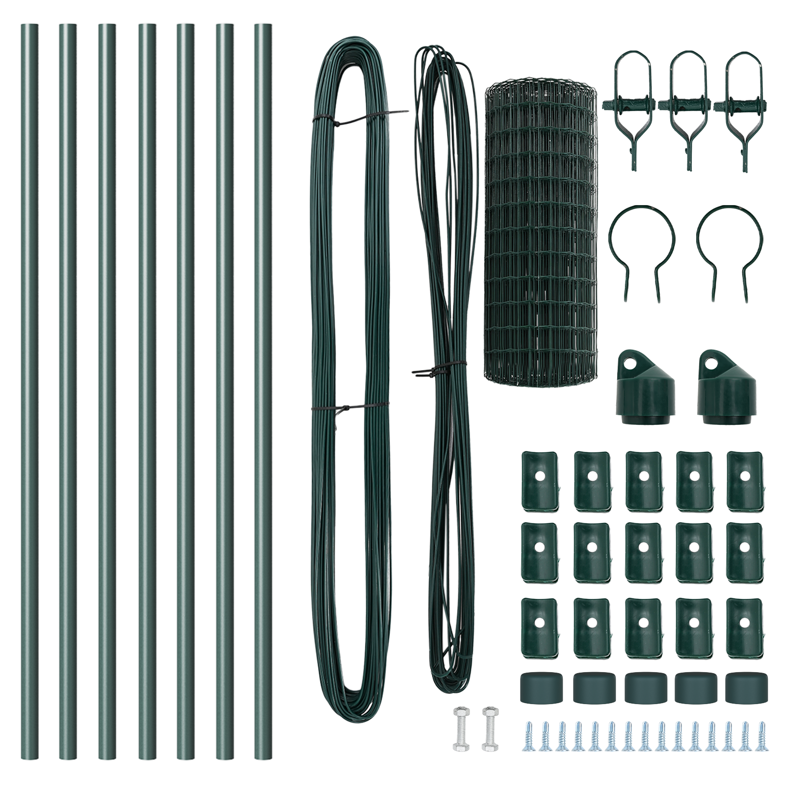 Euro Fence with 7 Posts 0.8x10 m Galvanised Steel Green - Image 5