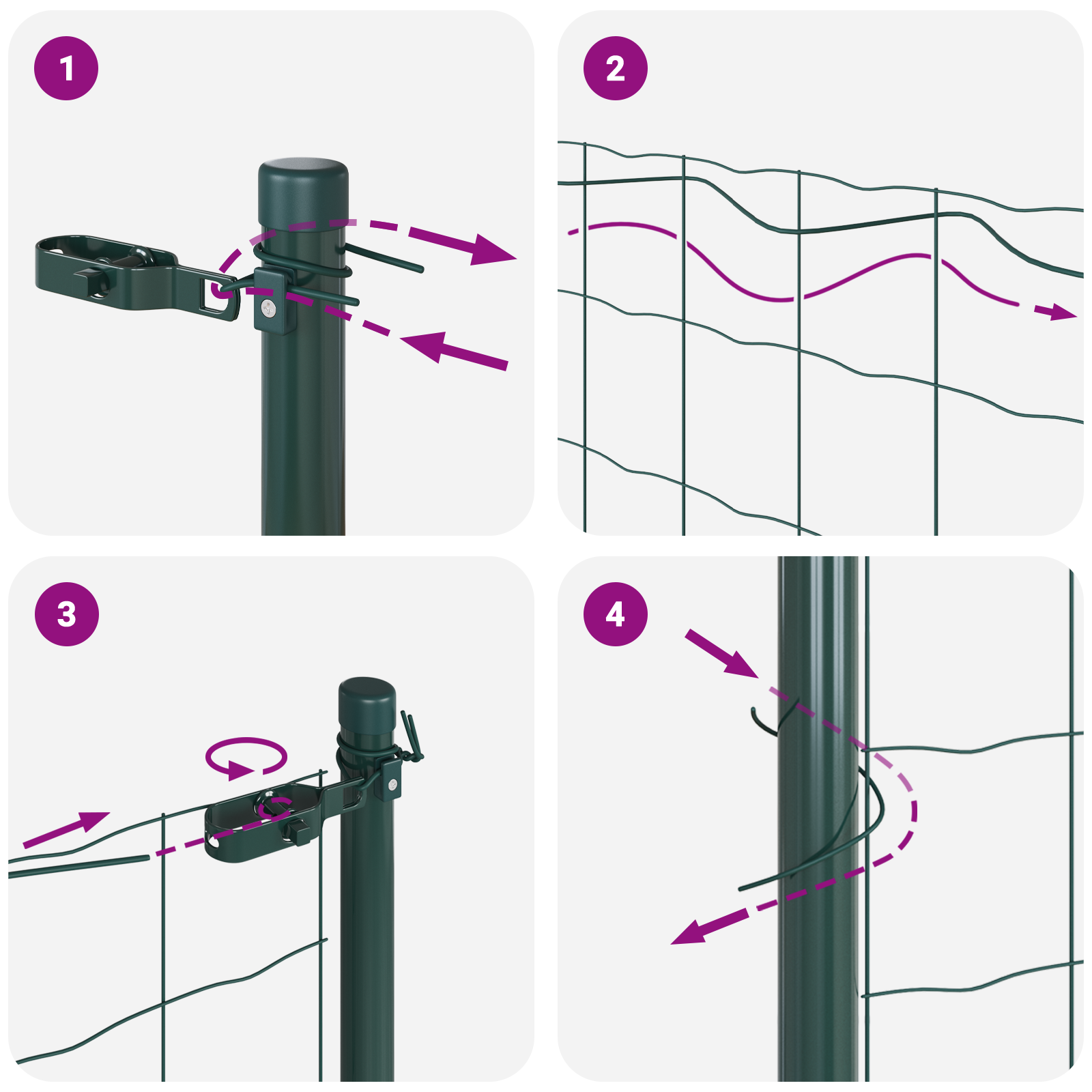 Euro Fence with 7 Posts 1.6x10 m Galvanised Steel Green - Image 11