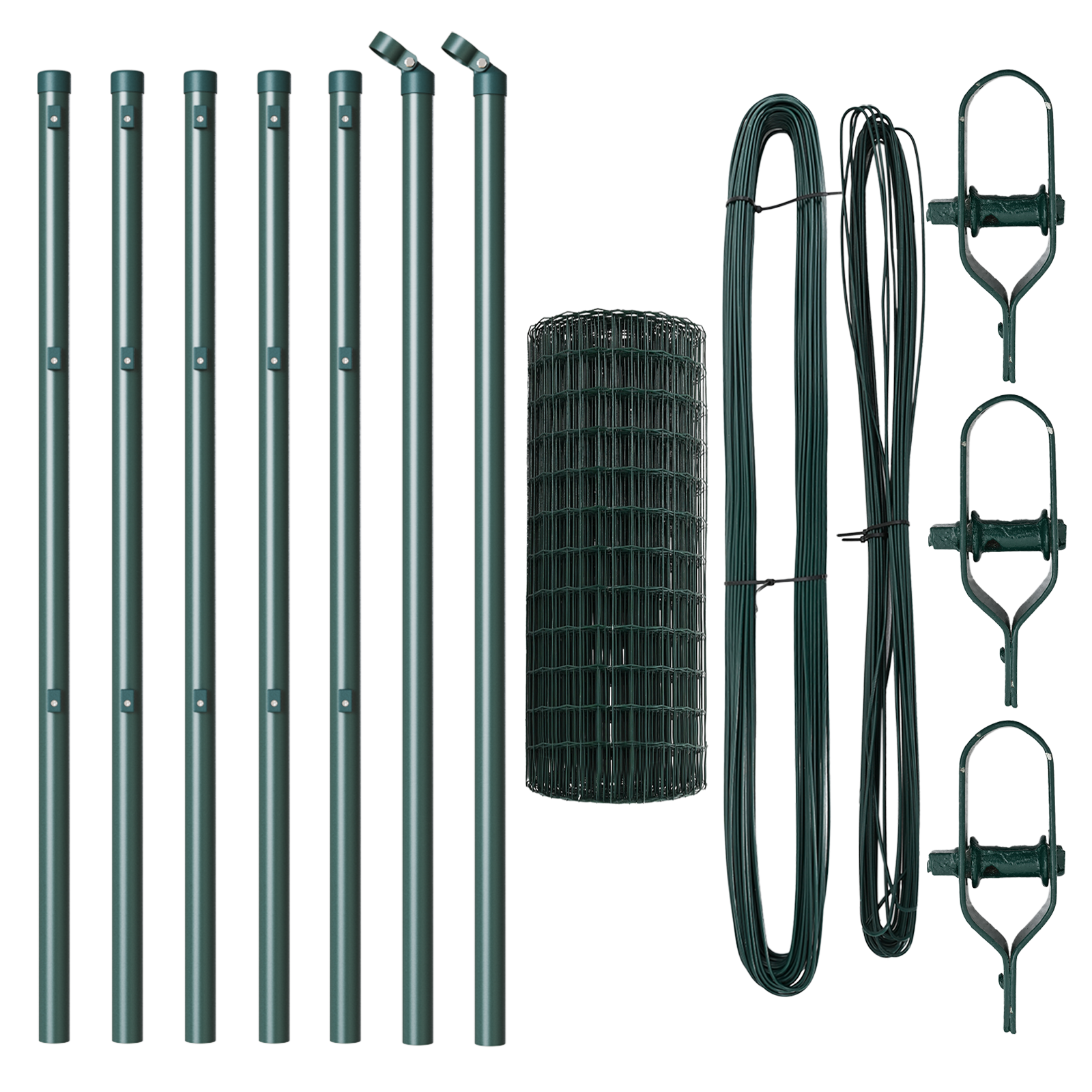 Euro Fence with 7 Posts 0.8x10 m Galvanised Steel Green - Image 4