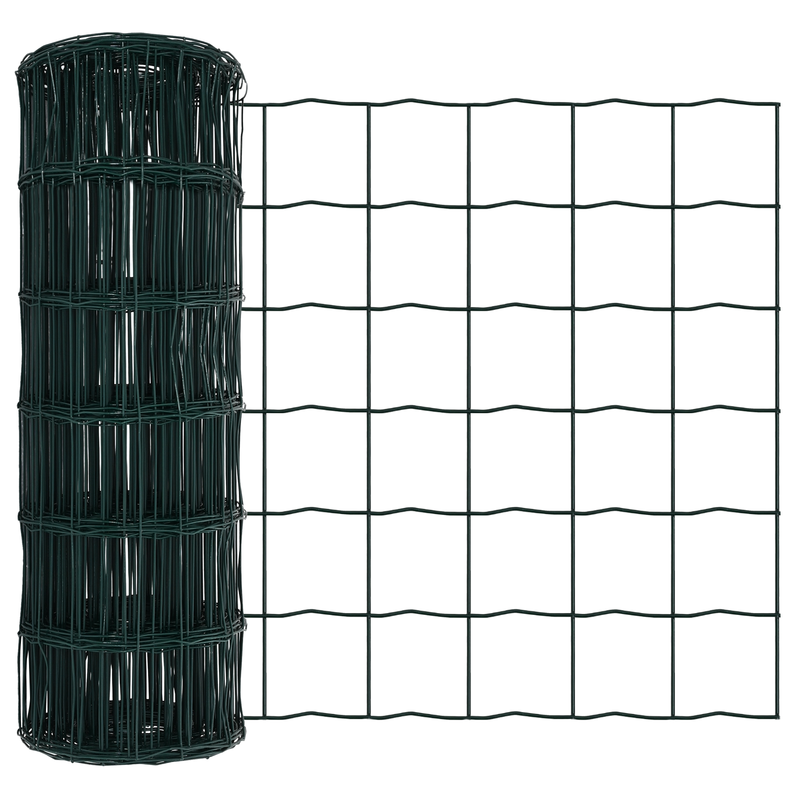 Euro Fence with 7 Posts 0.6x10 m Galvanised Steel Green - Image 6