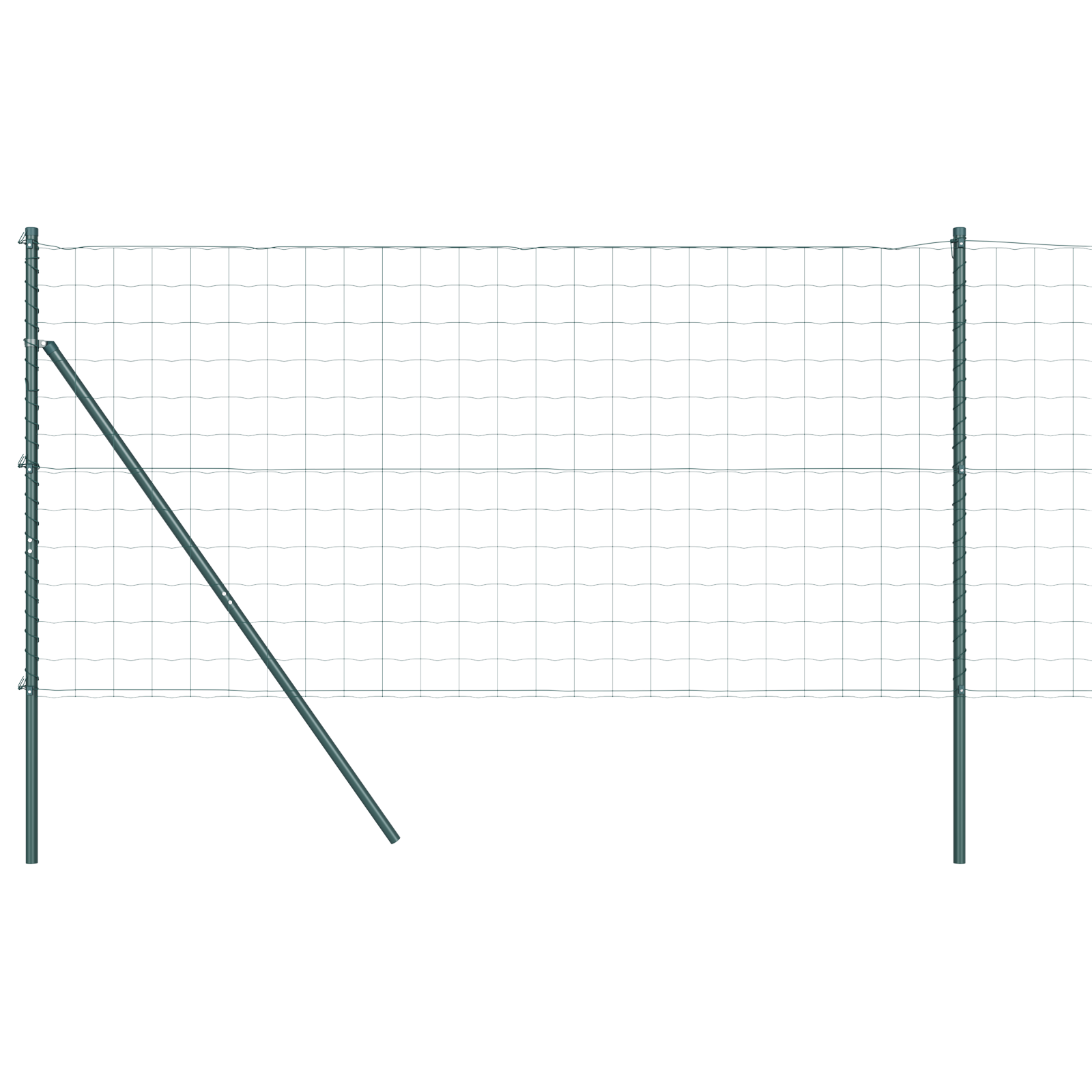Euro Fence Set of 2 Green Powder-Coated Steel 10 x 1.2 m - Image 2